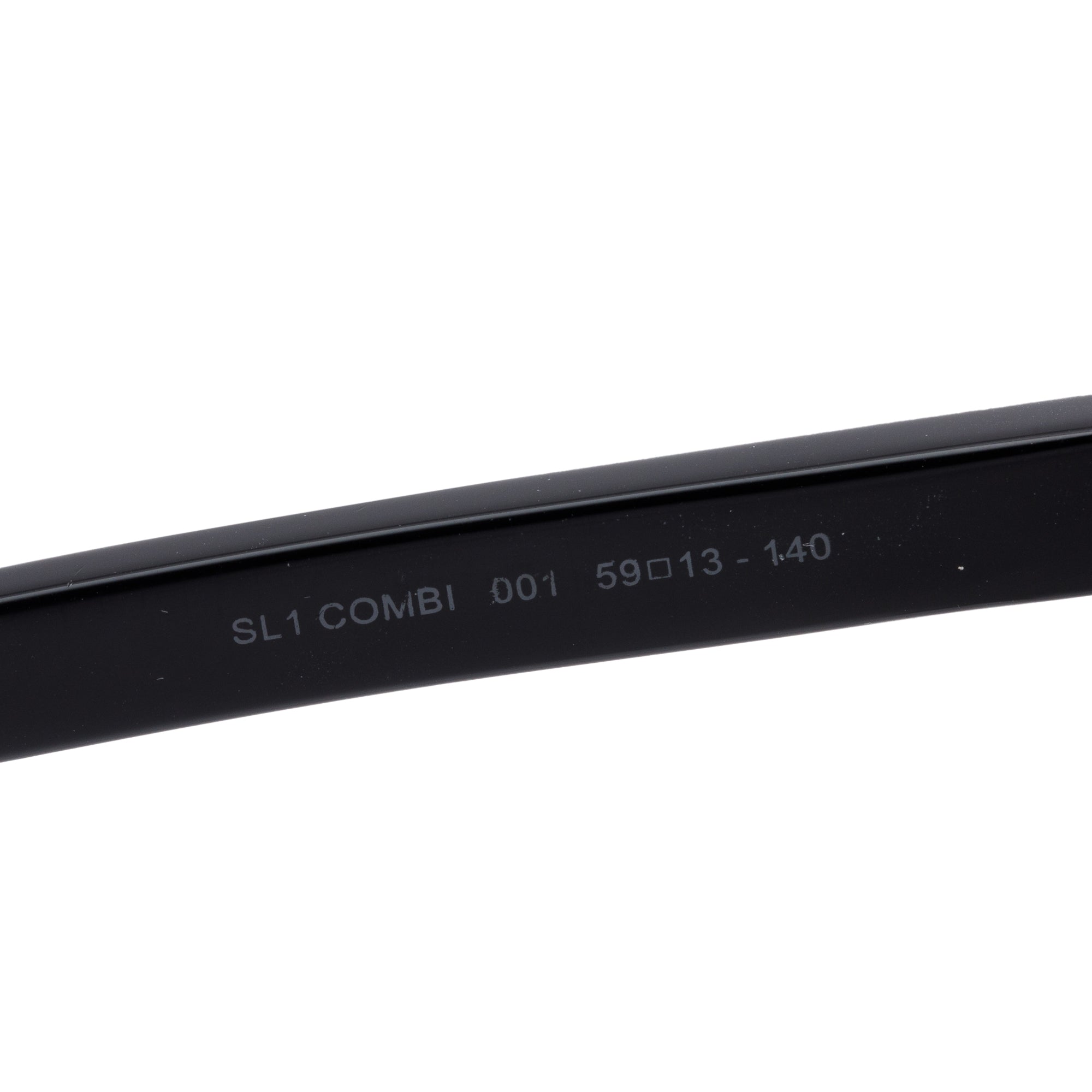 Saint Laurent SL 1 Combi Black Acetate Oversized Sunglasses w/ Case