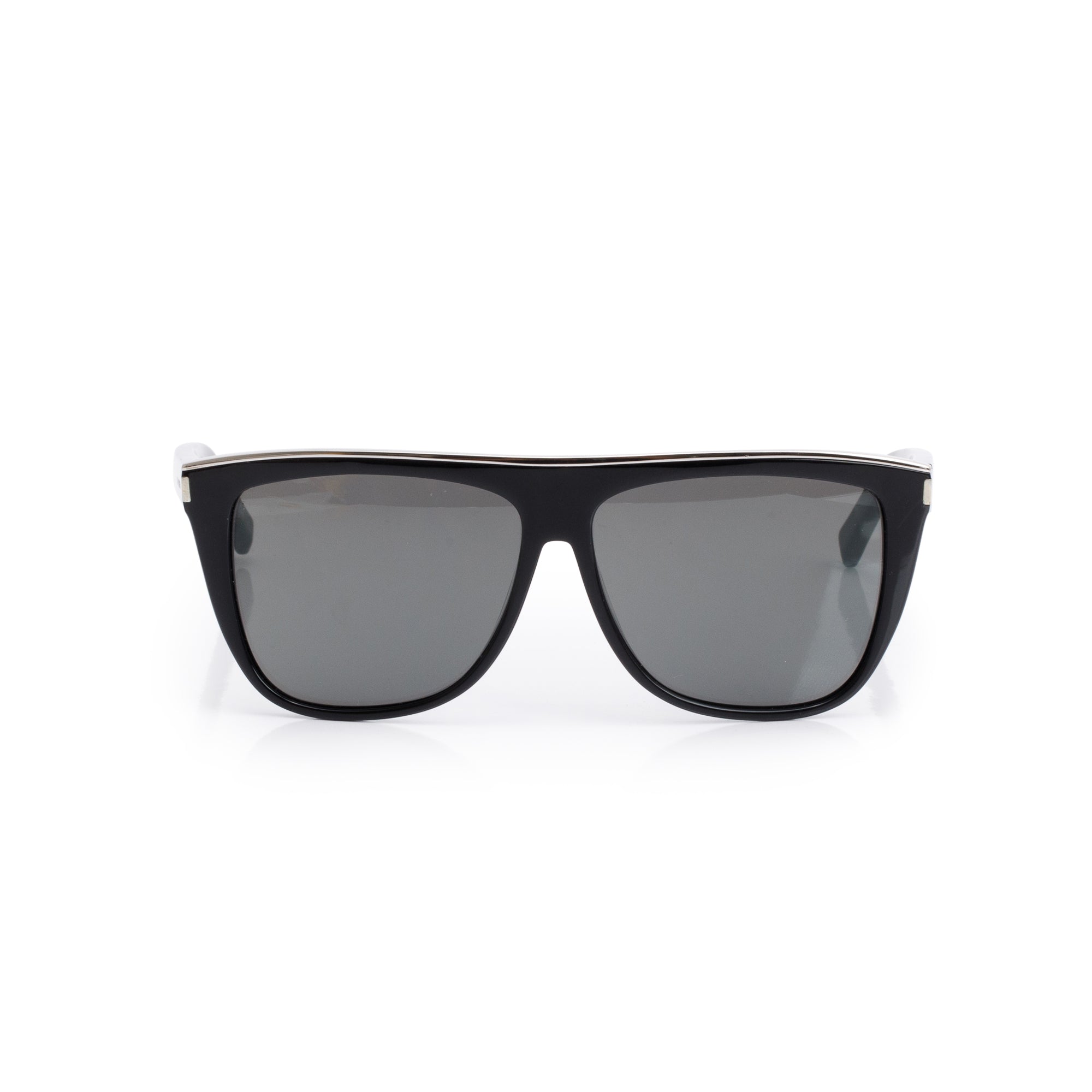 Saint Laurent SL 1 Combi Black Acetate Oversized Sunglasses w/ Case