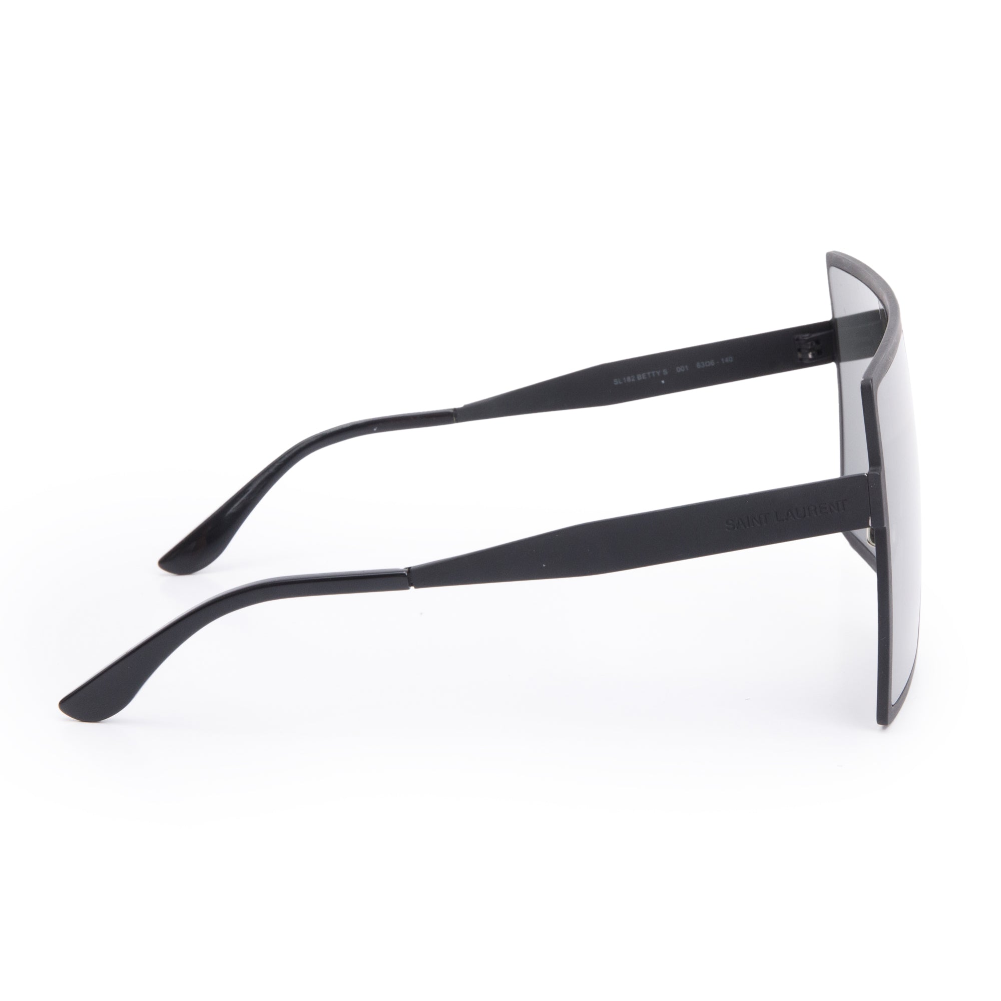 Saint Laurent SL 182 Black Acetate Betty Shield Sunglasses w/ Case