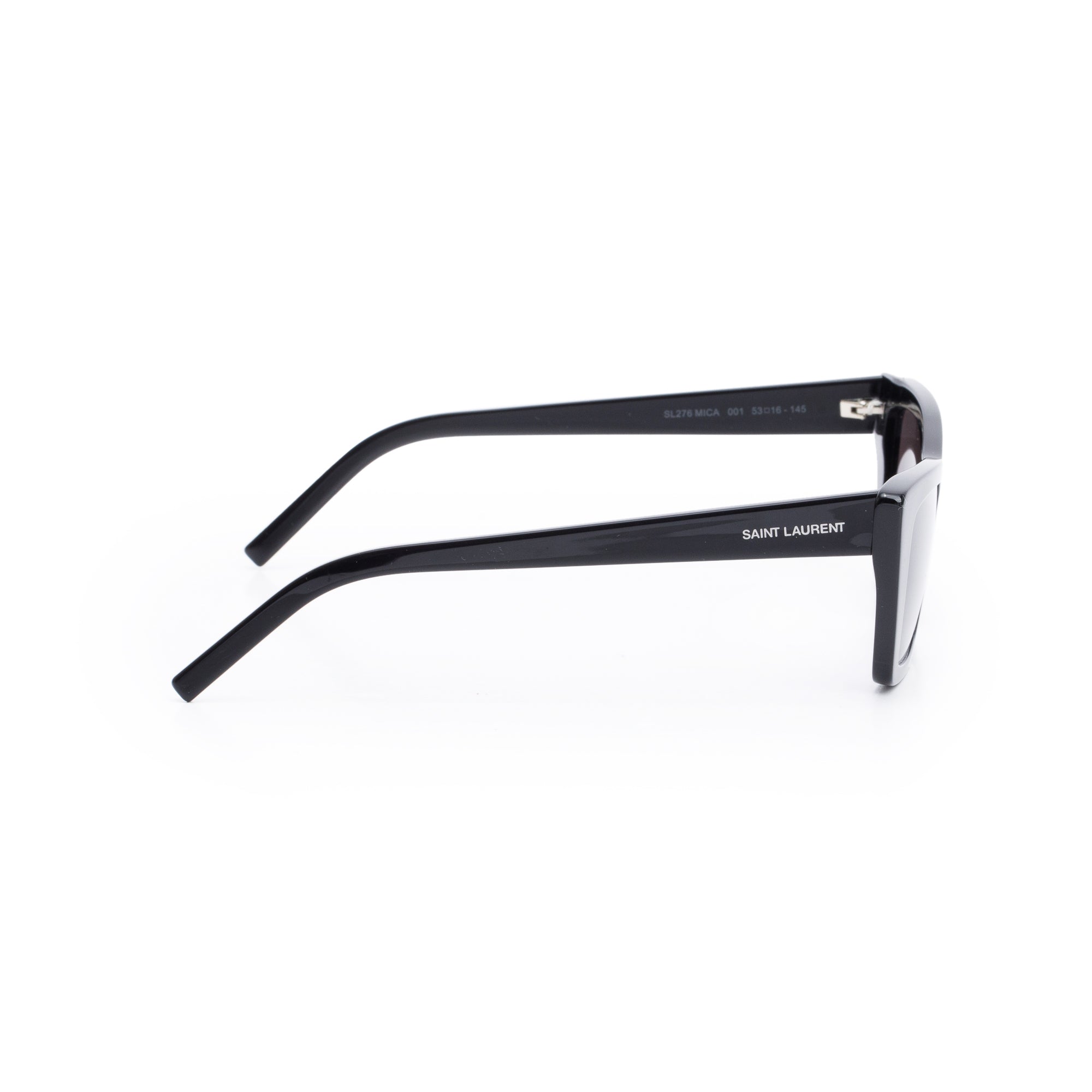 Saint Laurent SL 276 Black Acetate Mica Cat Eye Sunglasses w/ Case