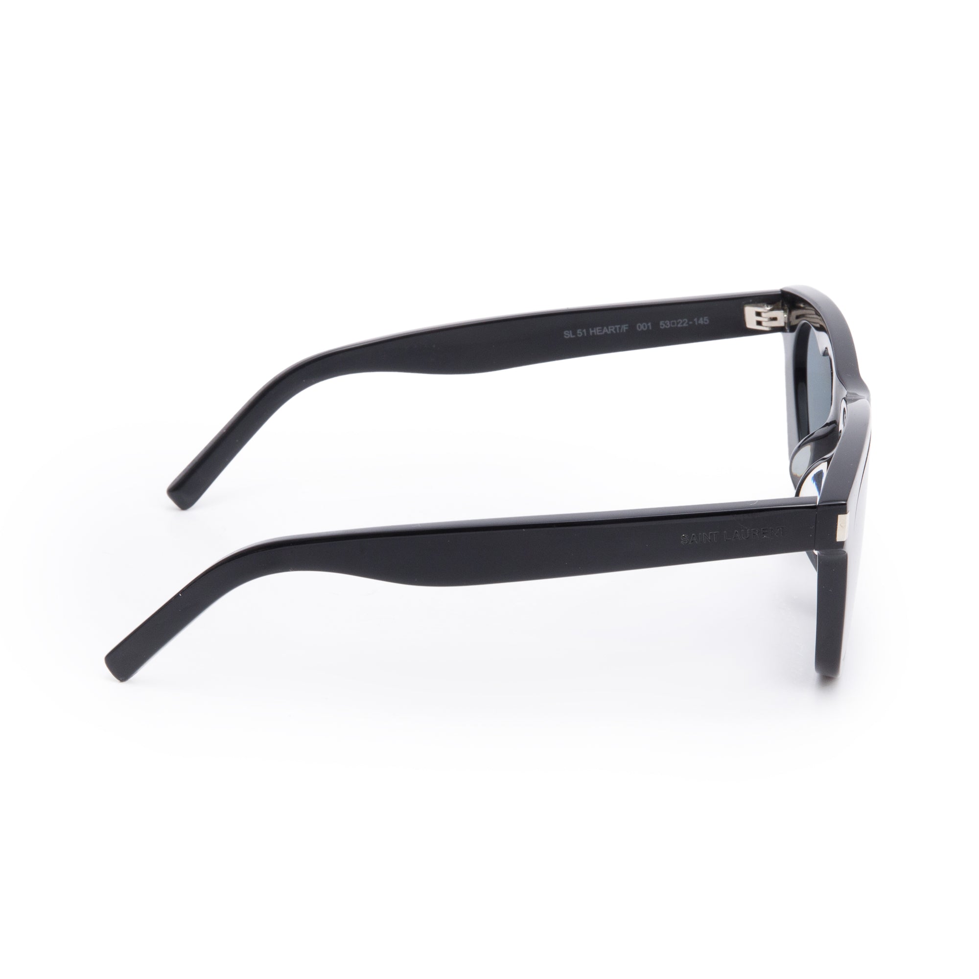 Saint Laurent SL 51 Black Acetate Heart/F Sunglasses w/ Case