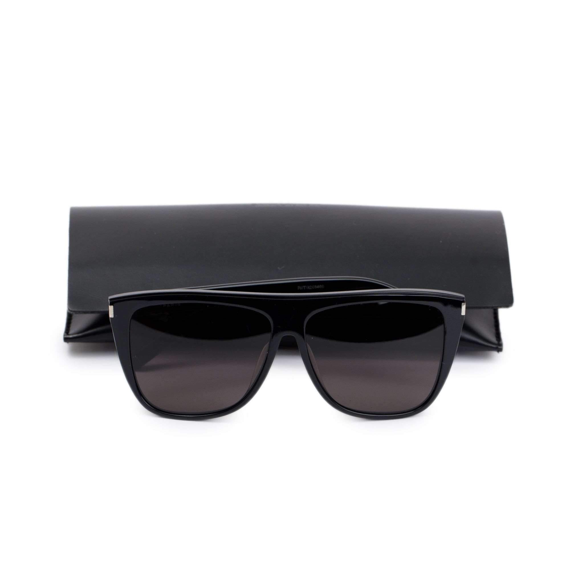 Saint Laurent SL1/F Black Acetate Sunglasses w/ Case