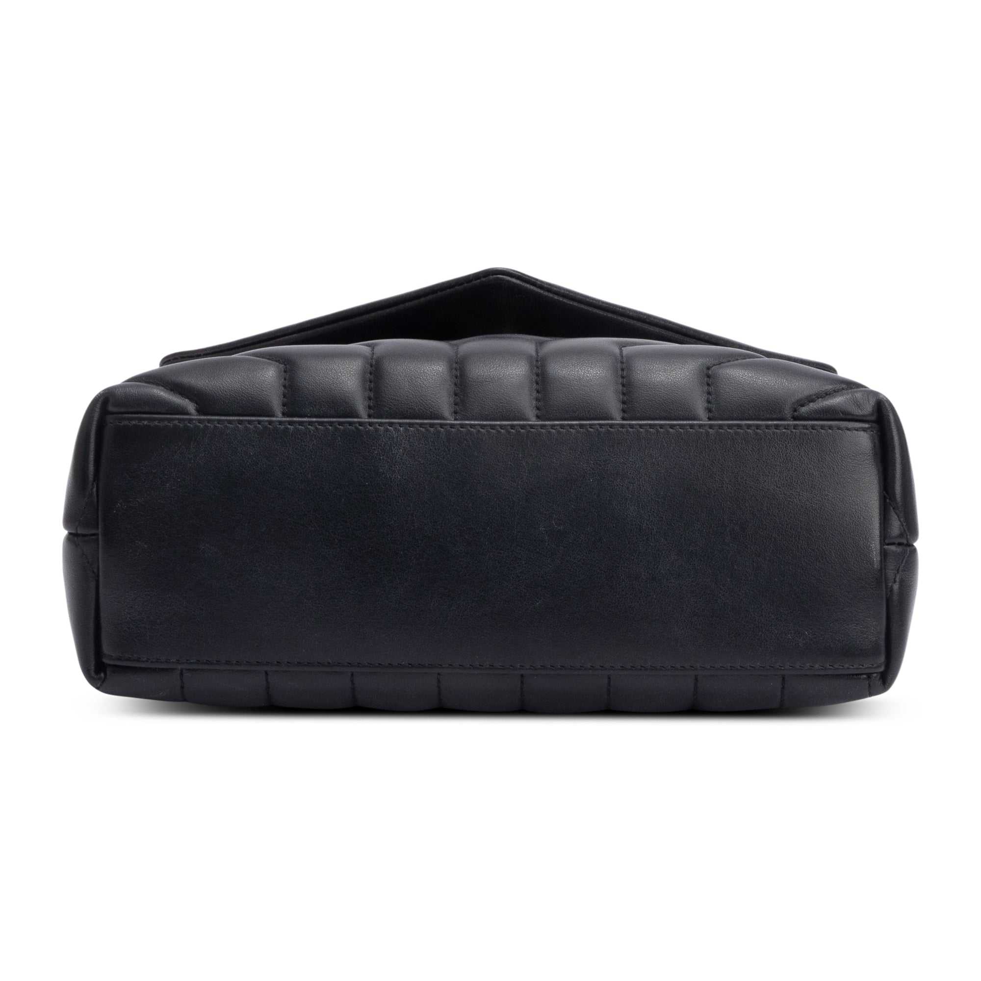 Saint Laurent So Black Quilted Leather Small Loulou Shoulder Bag