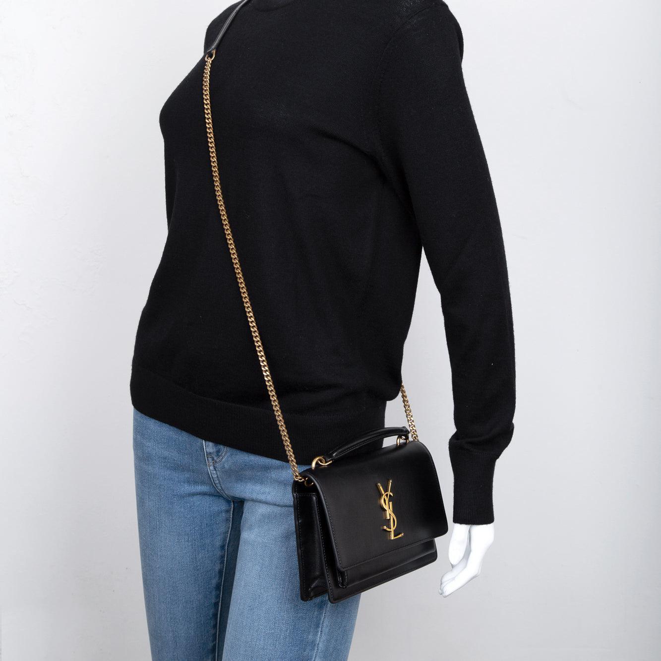 Saint Laurent Sunset Chain Wallet w/ Box & Receipt