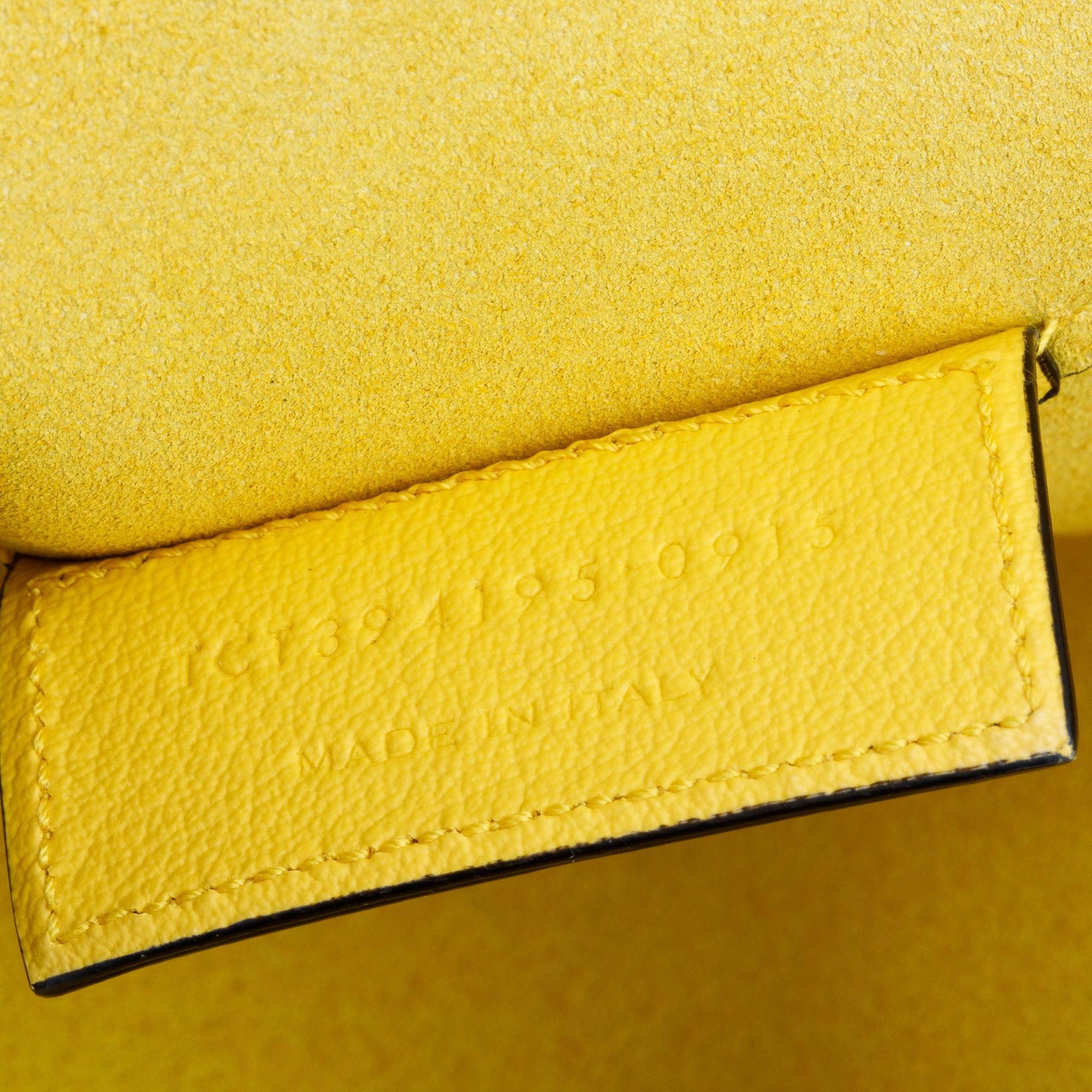 Saint Laurent Yellow Leather E/W Shopping Tote