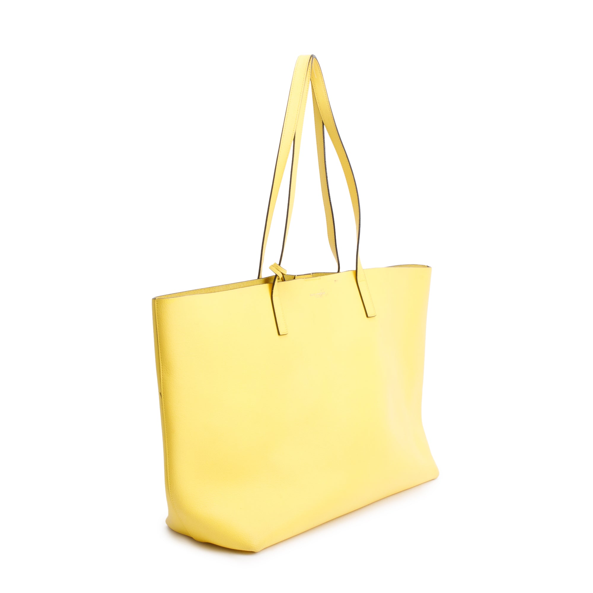 Saint Laurent Yellow Leather E/W Shopping Tote