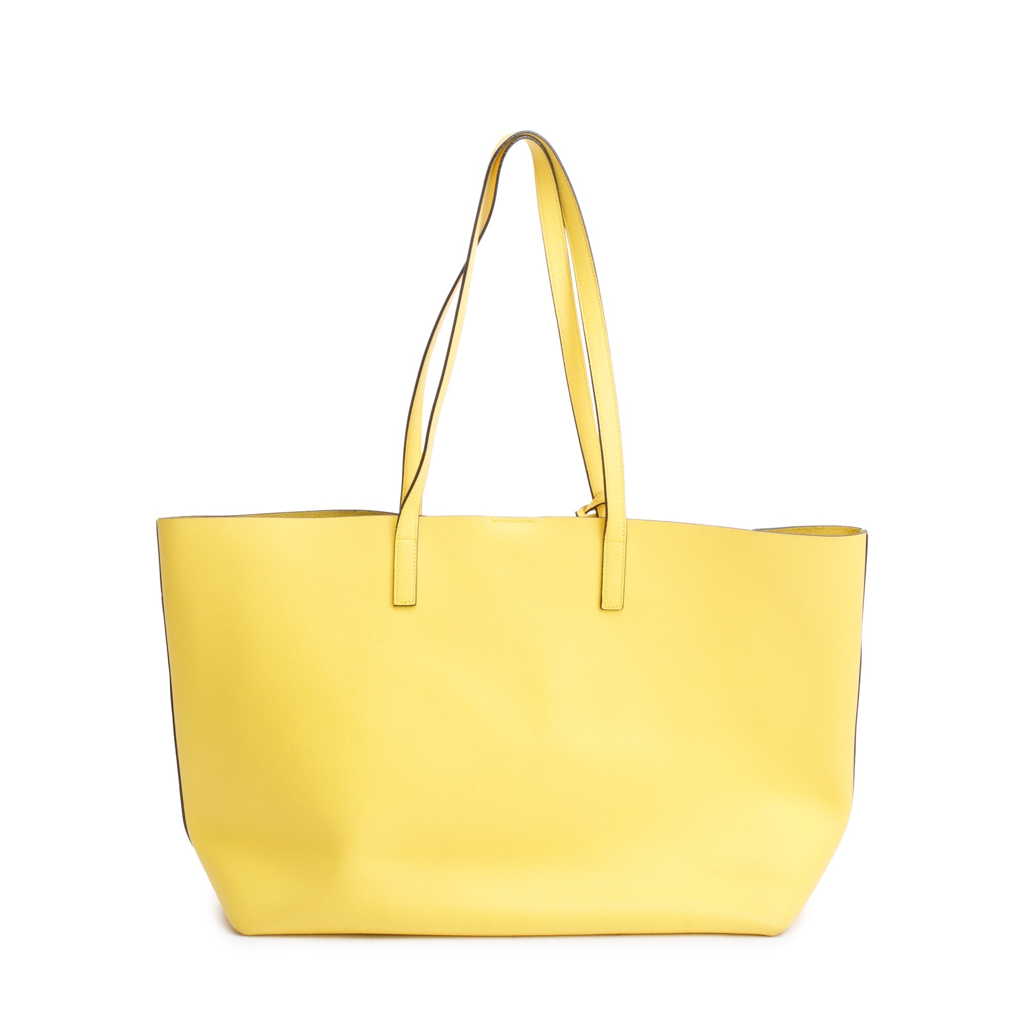 Saint Laurent Yellow Leather E/W Shopping Tote