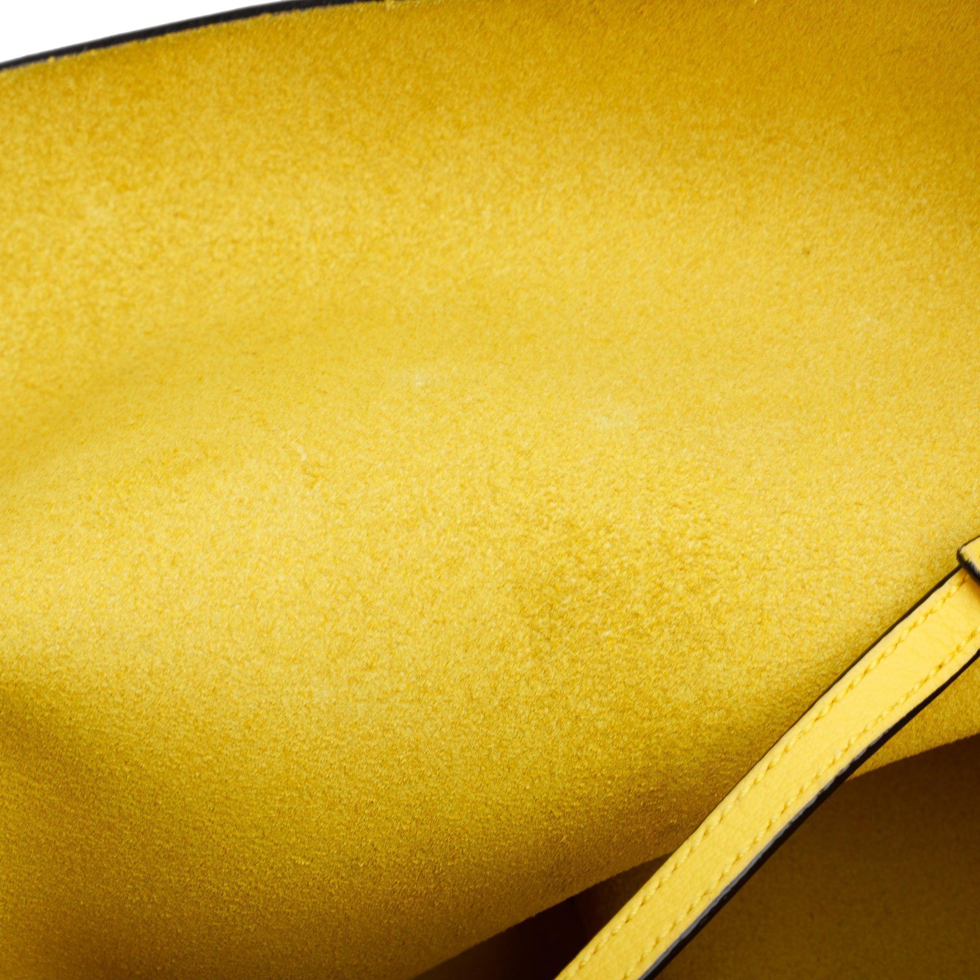 Saint Laurent Yellow Leather E/W Shopping Tote