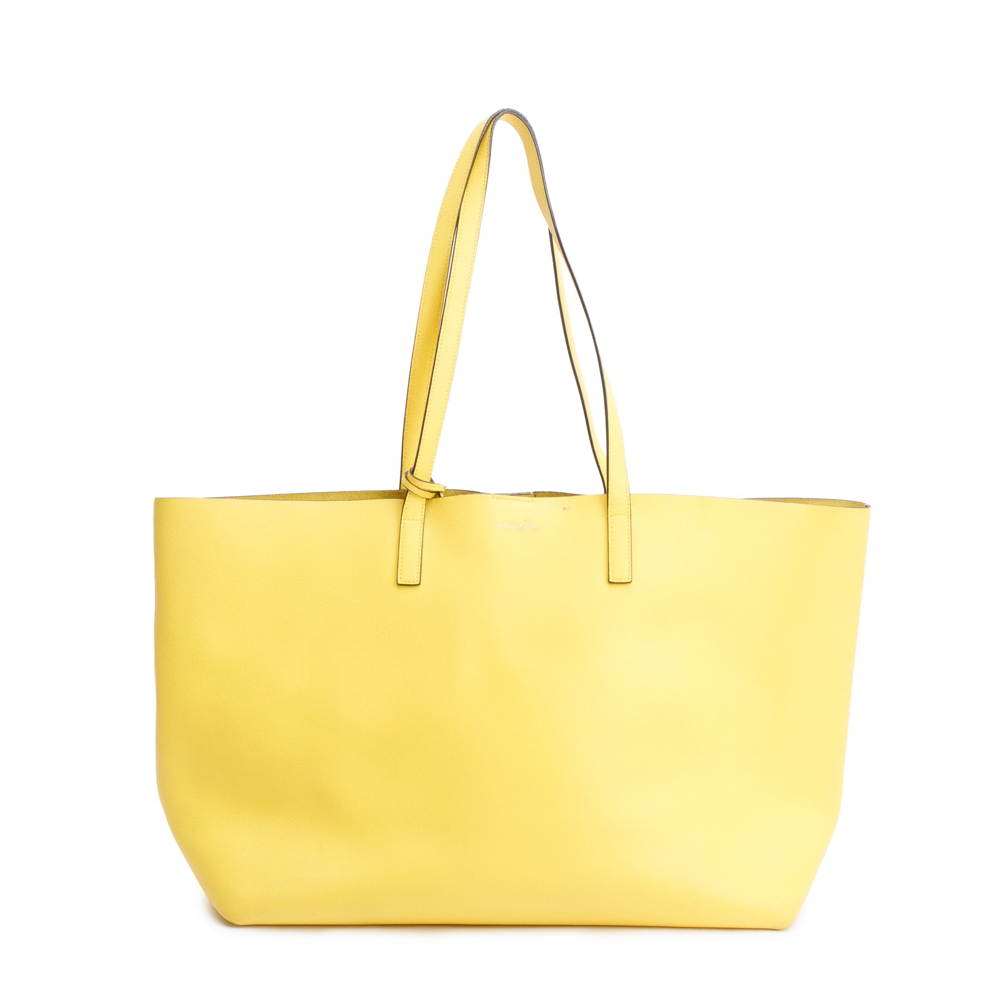 Saint Laurent Yellow Leather E/W Shopping Tote