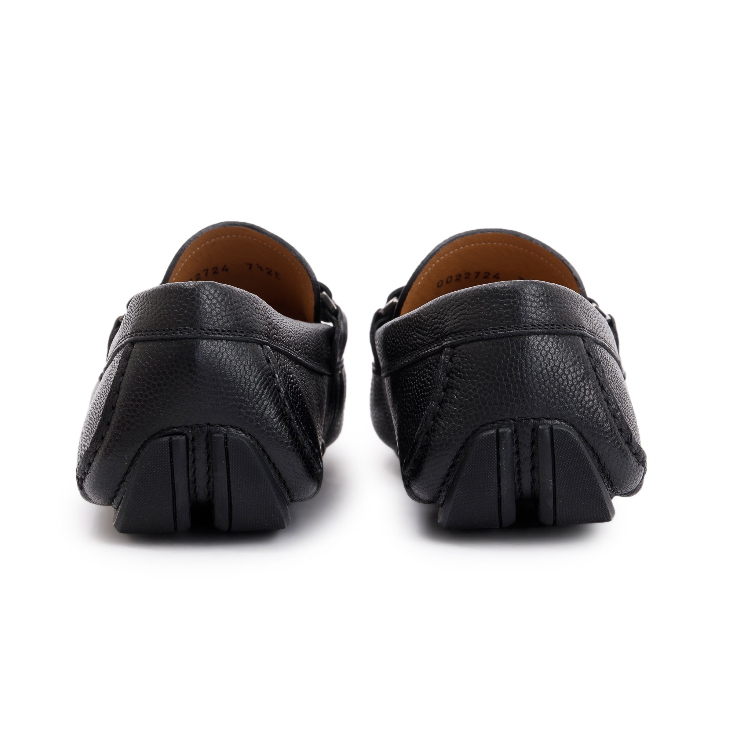 Salvatore Ferragamo Black Leather Drivers Loafers, Size 7.5 w/ Box