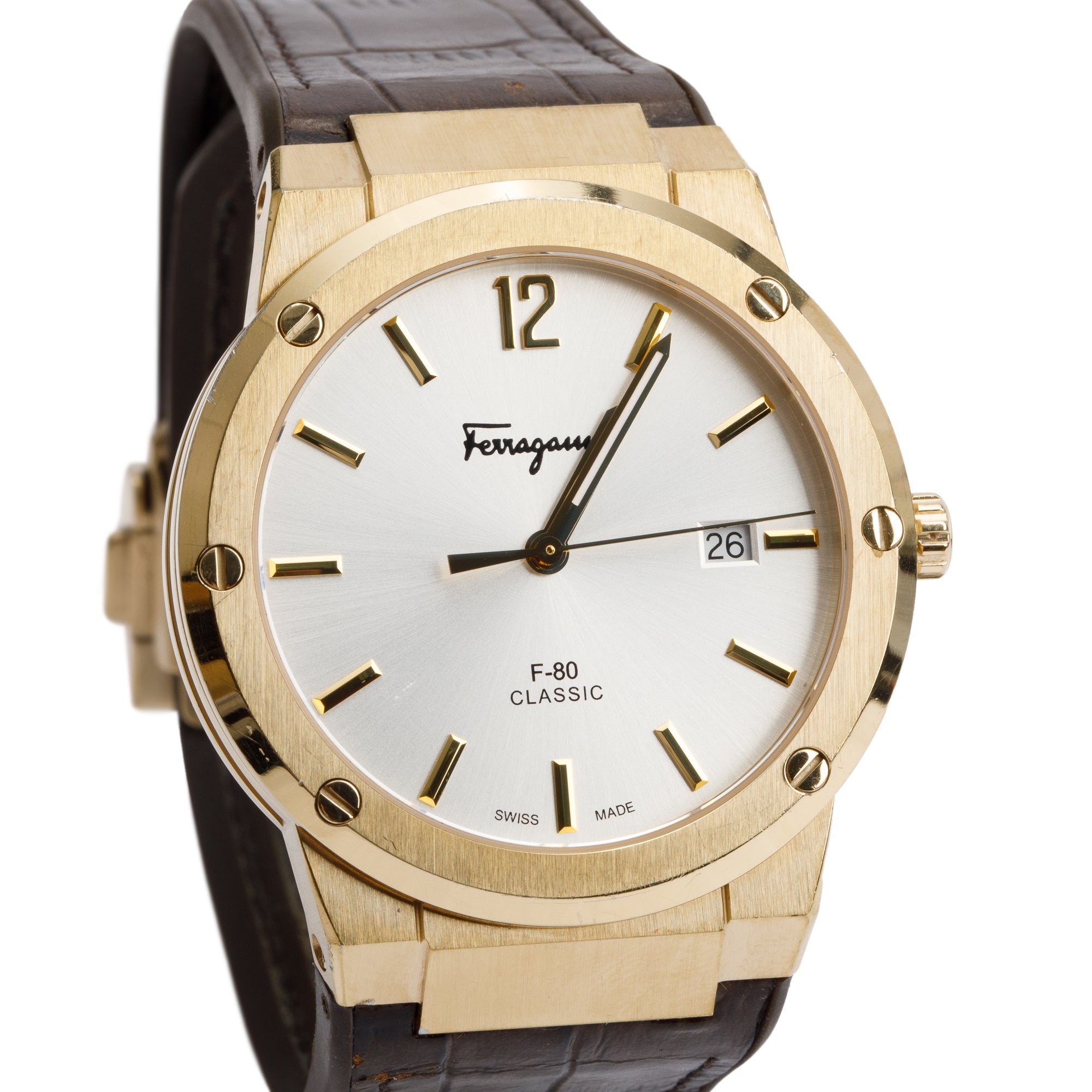 Salvatore Ferragamo Gold-Plated Stainless Steel F-80 41 MM Watch