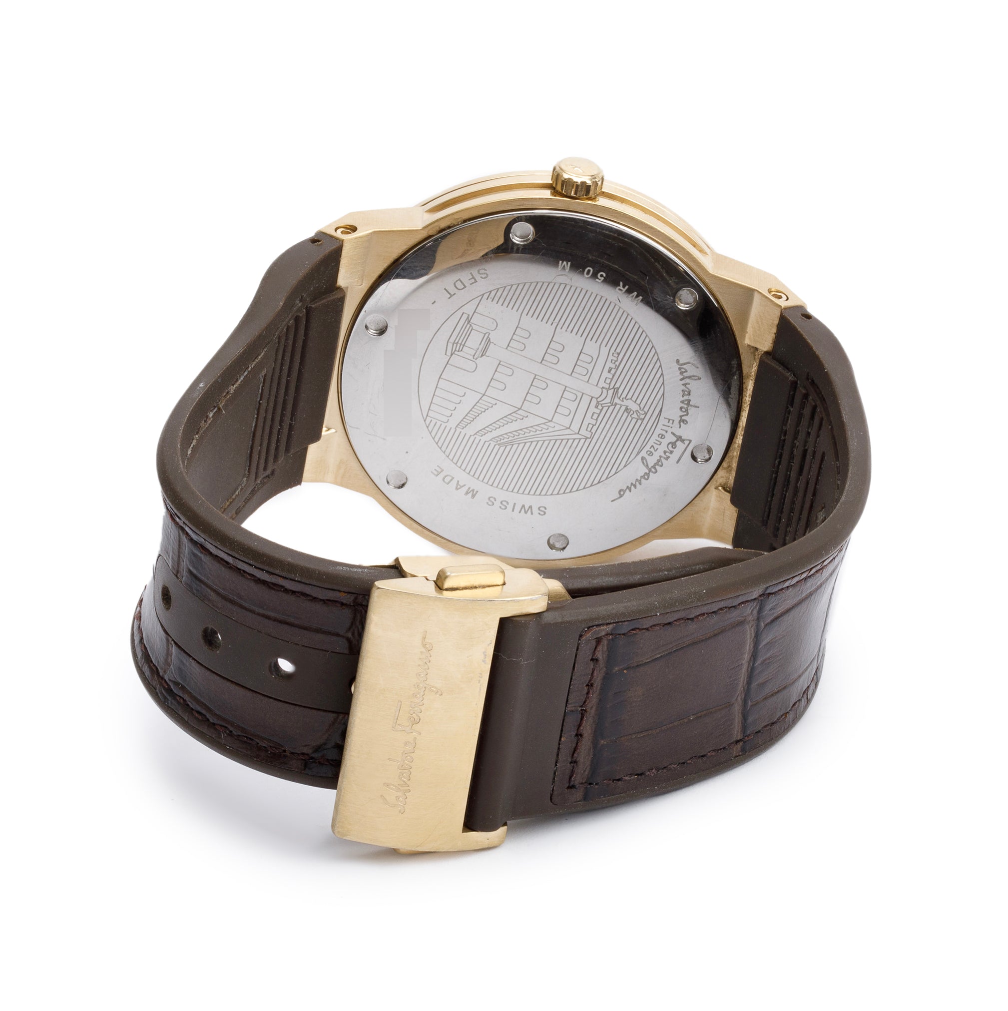 Salvatore Ferragamo Gold-Plated Stainless Steel F-80 41 MM Watch