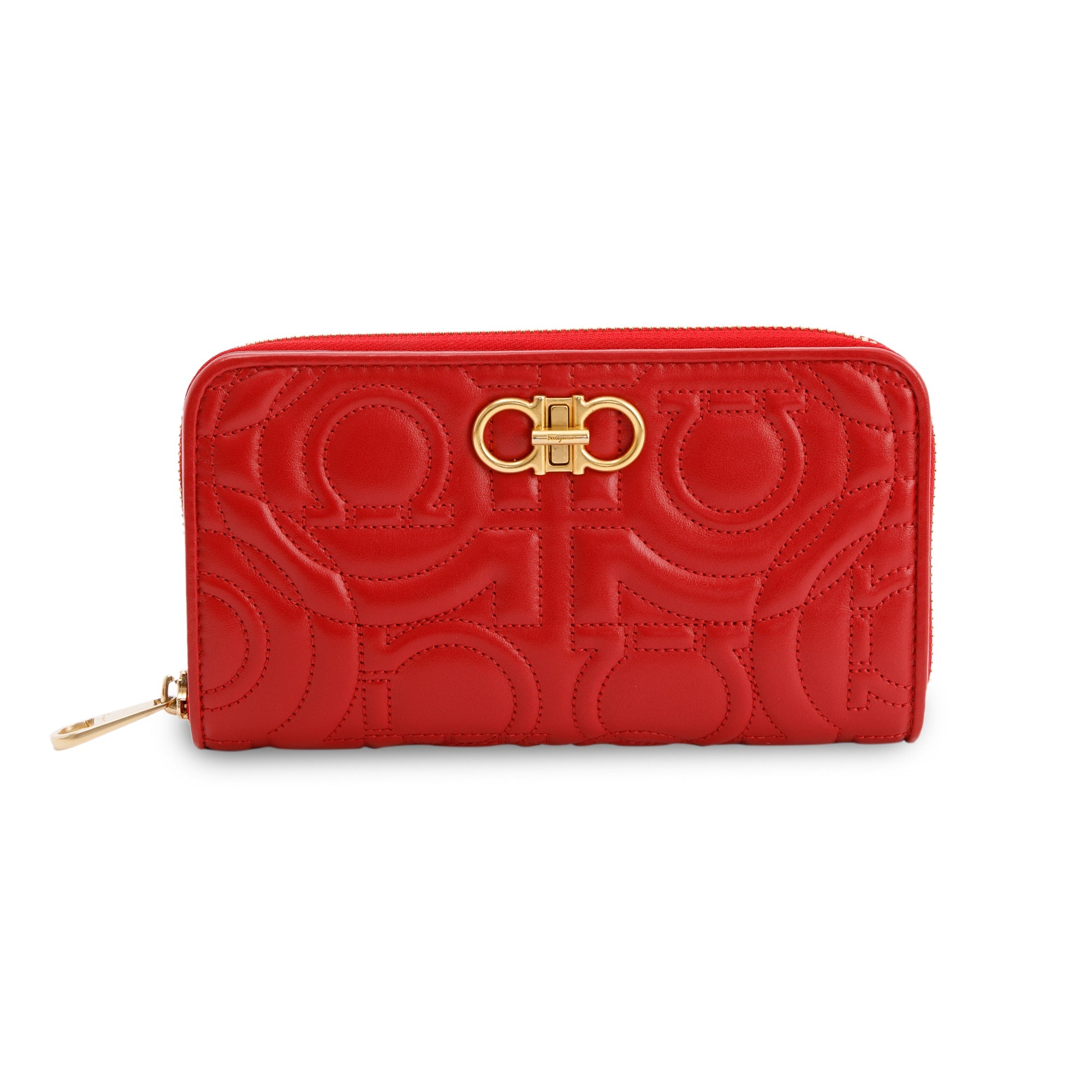 Salvatore Ferragamo Quilted Gancio Wallet on Chain w/ Box & Receipt