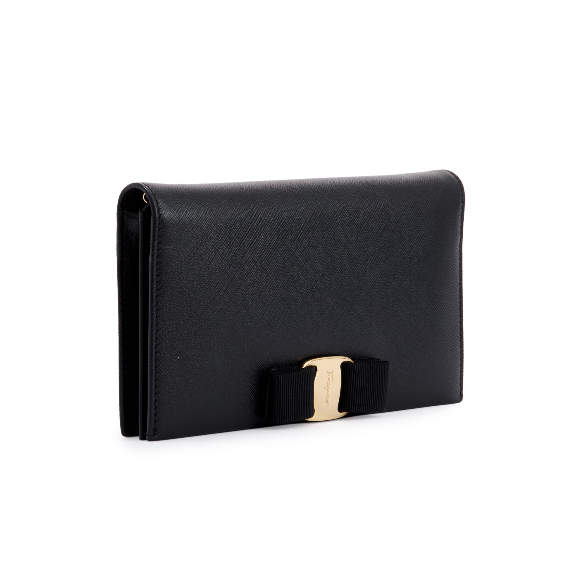 Salvatore Ferragamo Vara Bow Wallet on Chain w/ Box