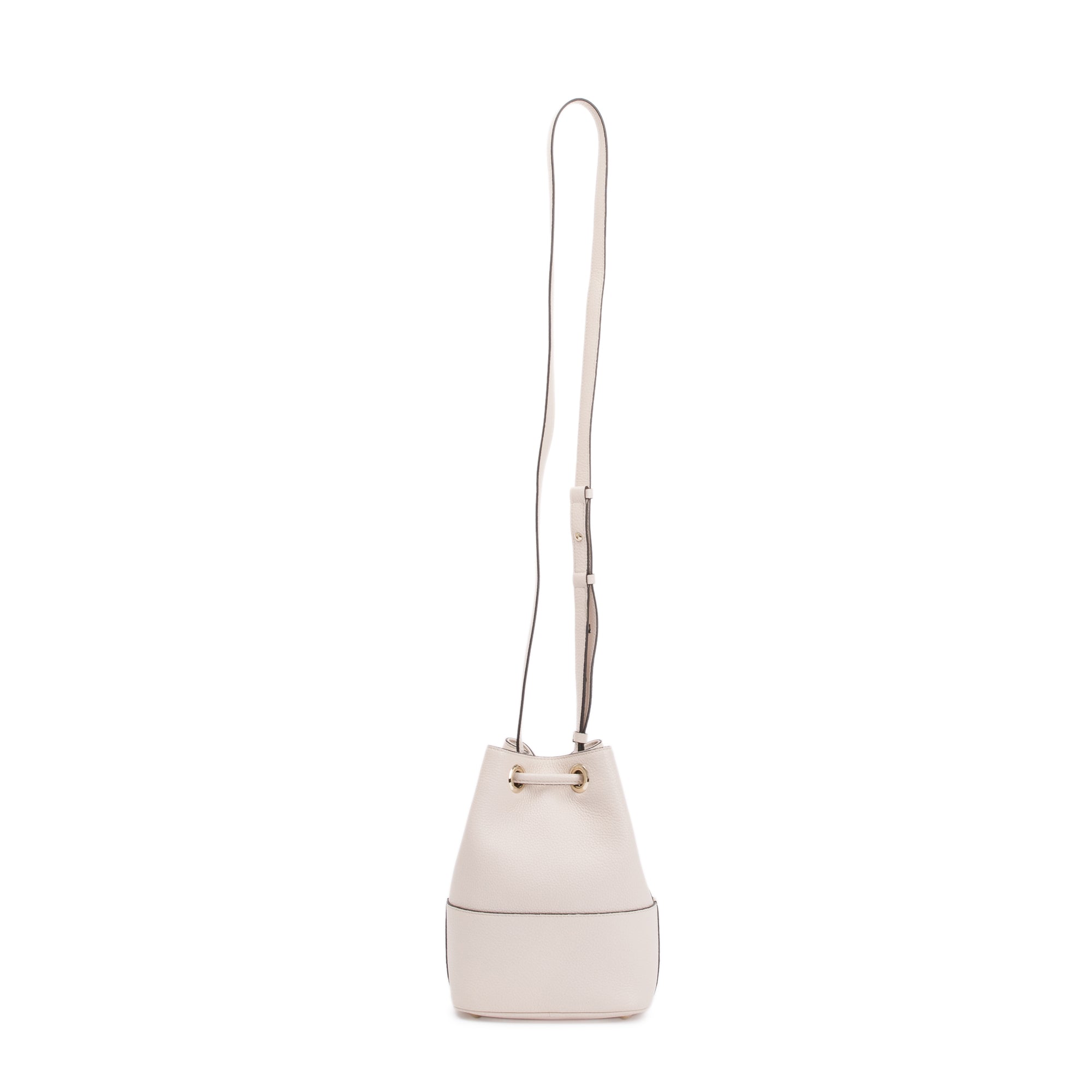 Salvatore Ferragamo White Calfskin Leather Gancini Bucket Bag