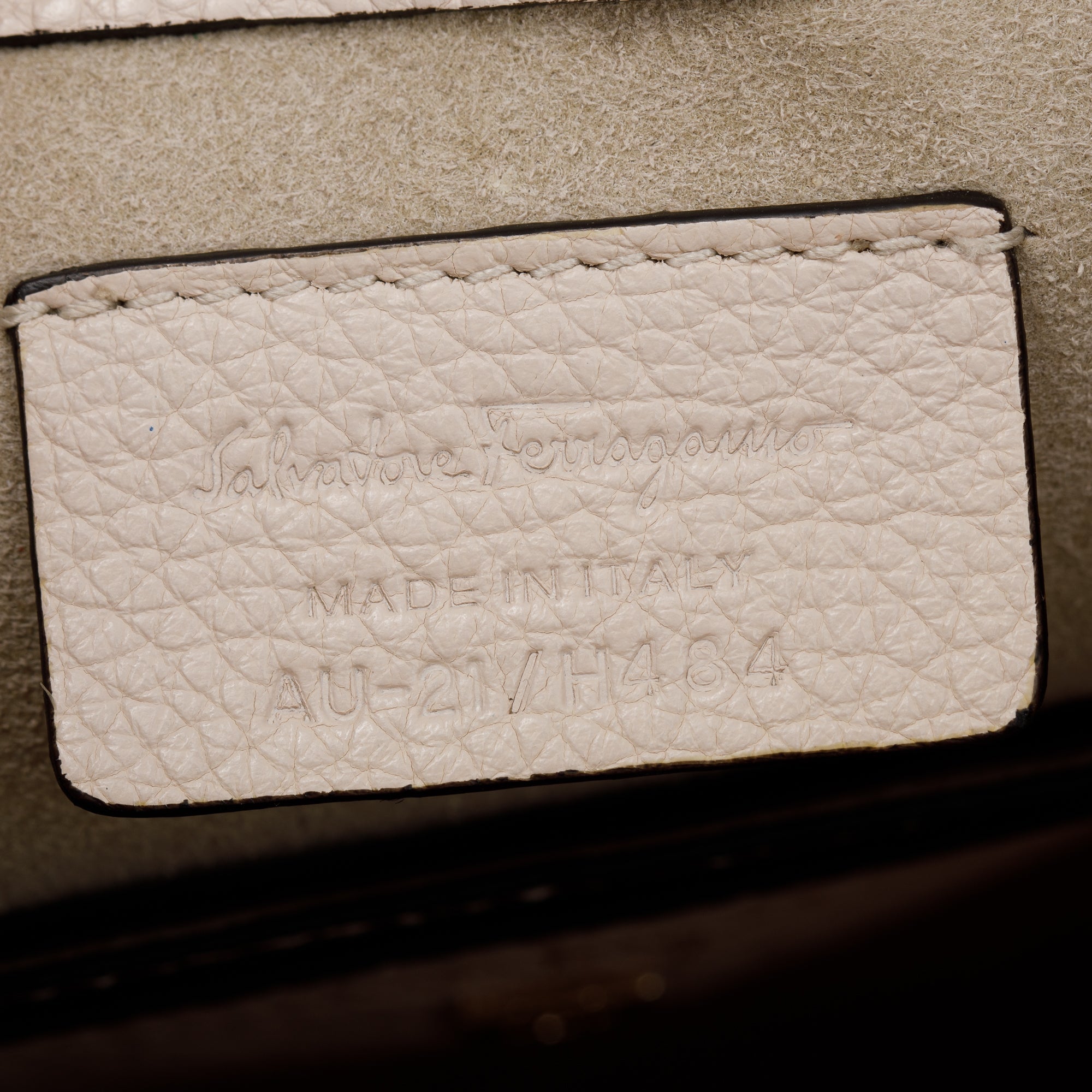 Salvatore Ferragamo White Calfskin Leather Gancini Bucket Bag