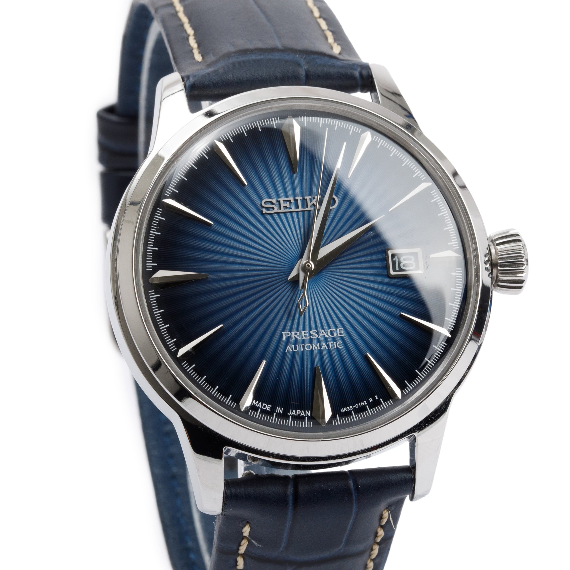 Seiko 2023 Stainless Steel Presage 40.5 MM Automatic Watch w/ Box, Papers & Extra Strap