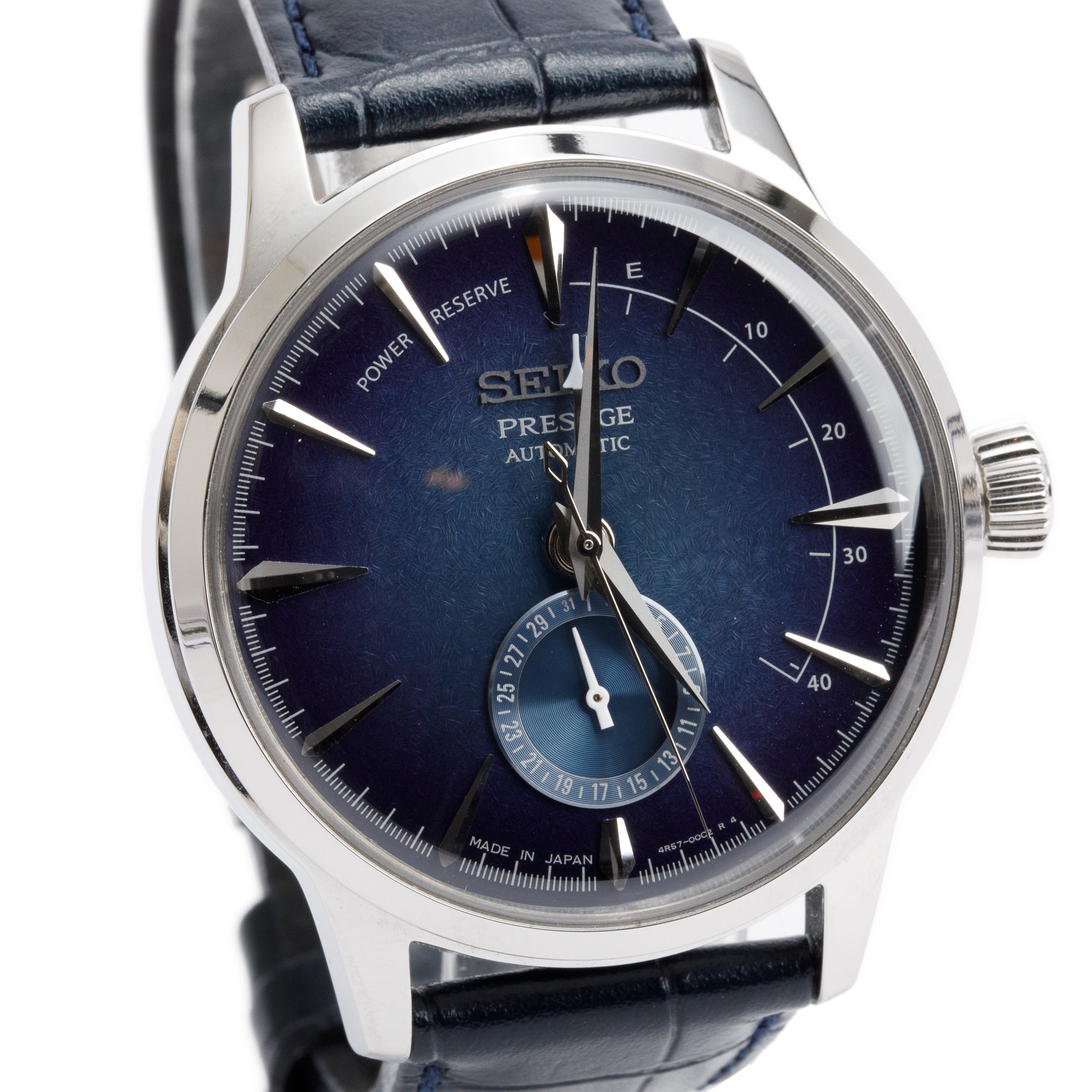 Seiko Limited Edition Stainless Steel Presage Starlight 40 MM Automatic Watch Blue Dial w/ Papers