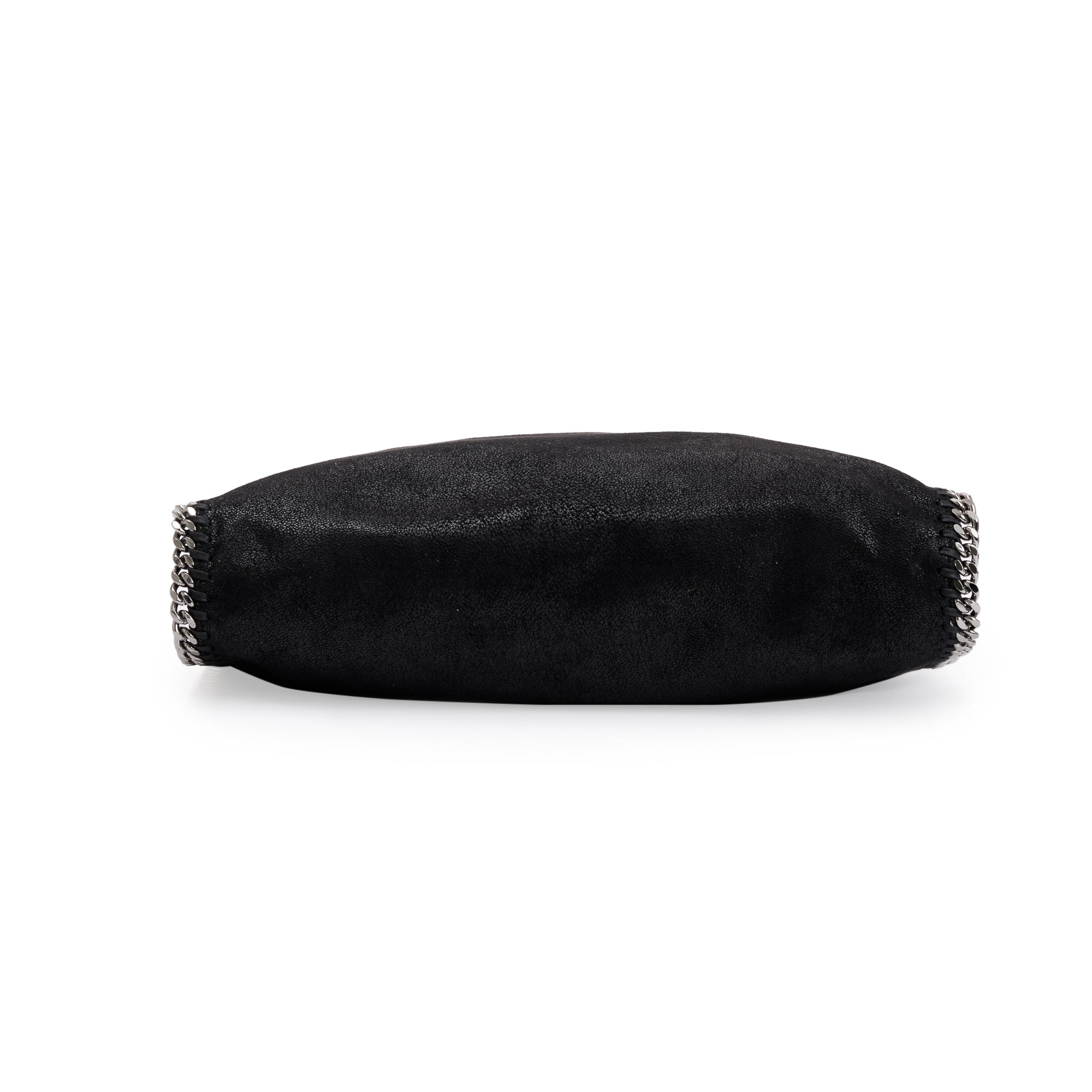 Stella McCartney Black Shaggy Deerskin Falabella Fold-Over Tote