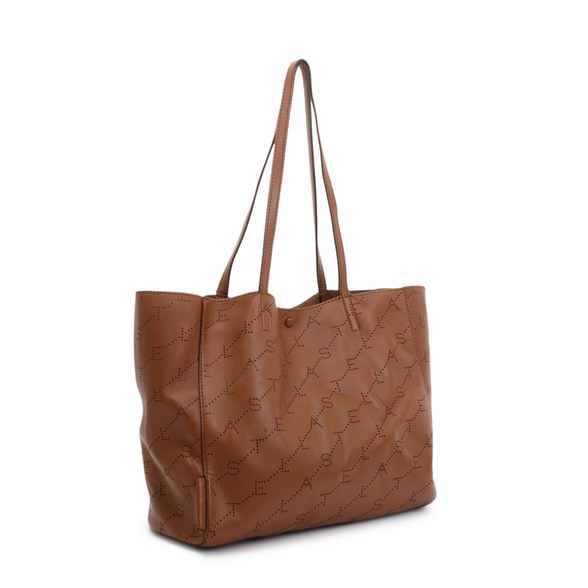 Stella McCartney Brown Eco Nappa Logo Tote