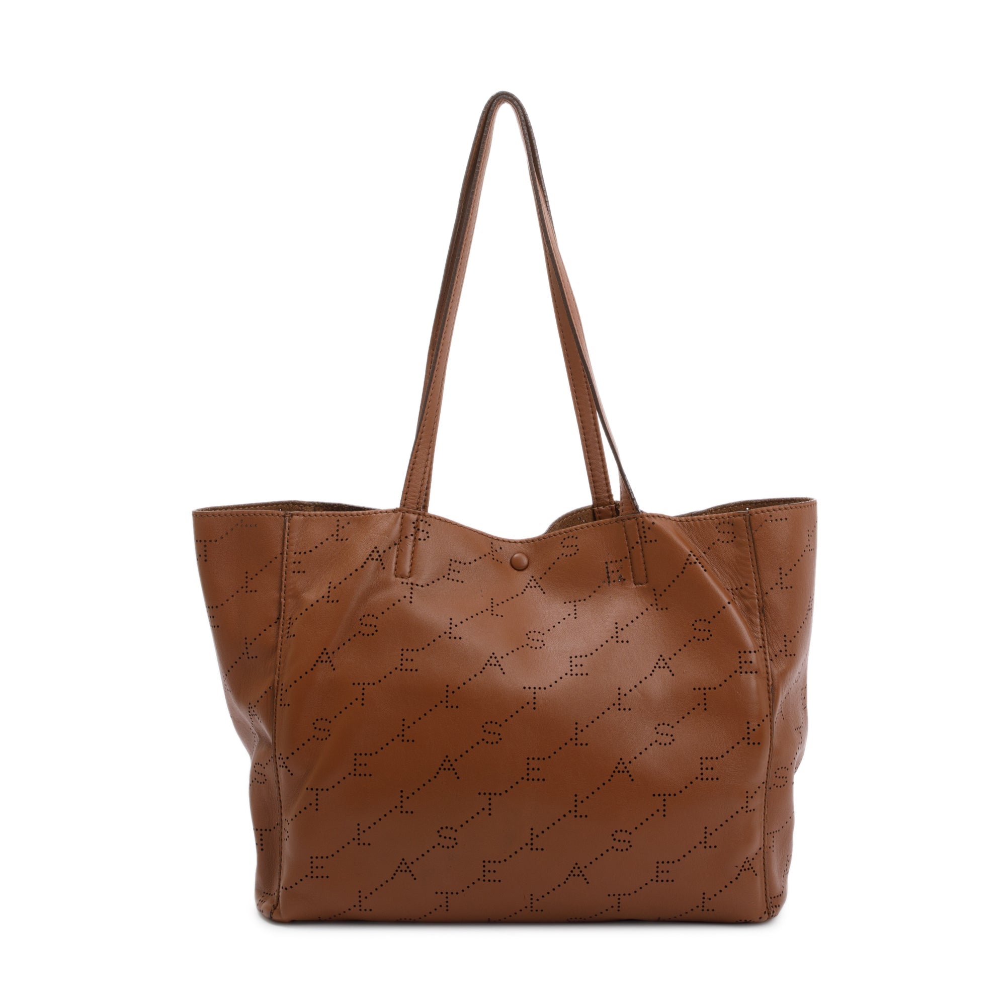 Stella McCartney Brown Eco Nappa Logo Tote