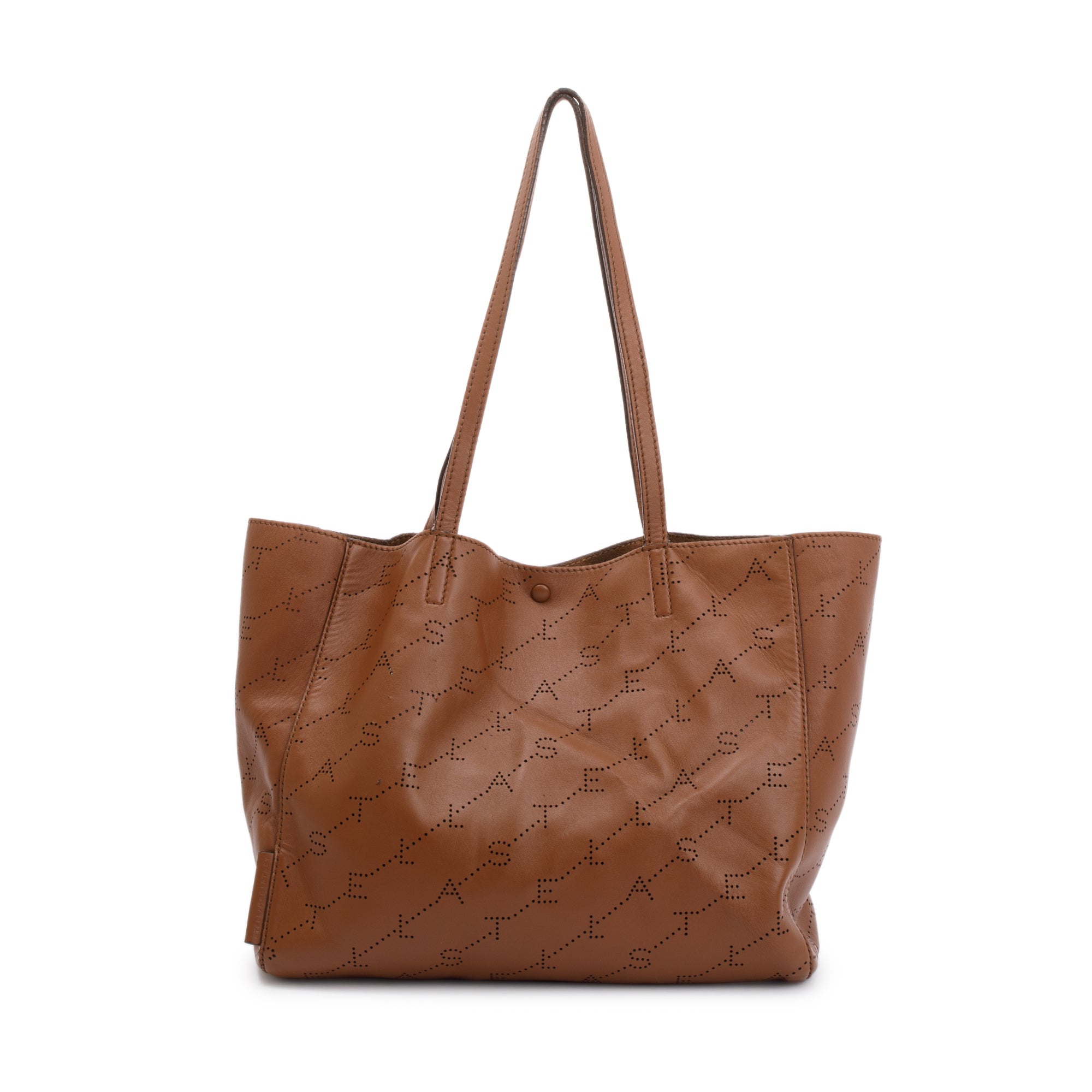 Stella McCartney Brown Eco Nappa Logo Tote