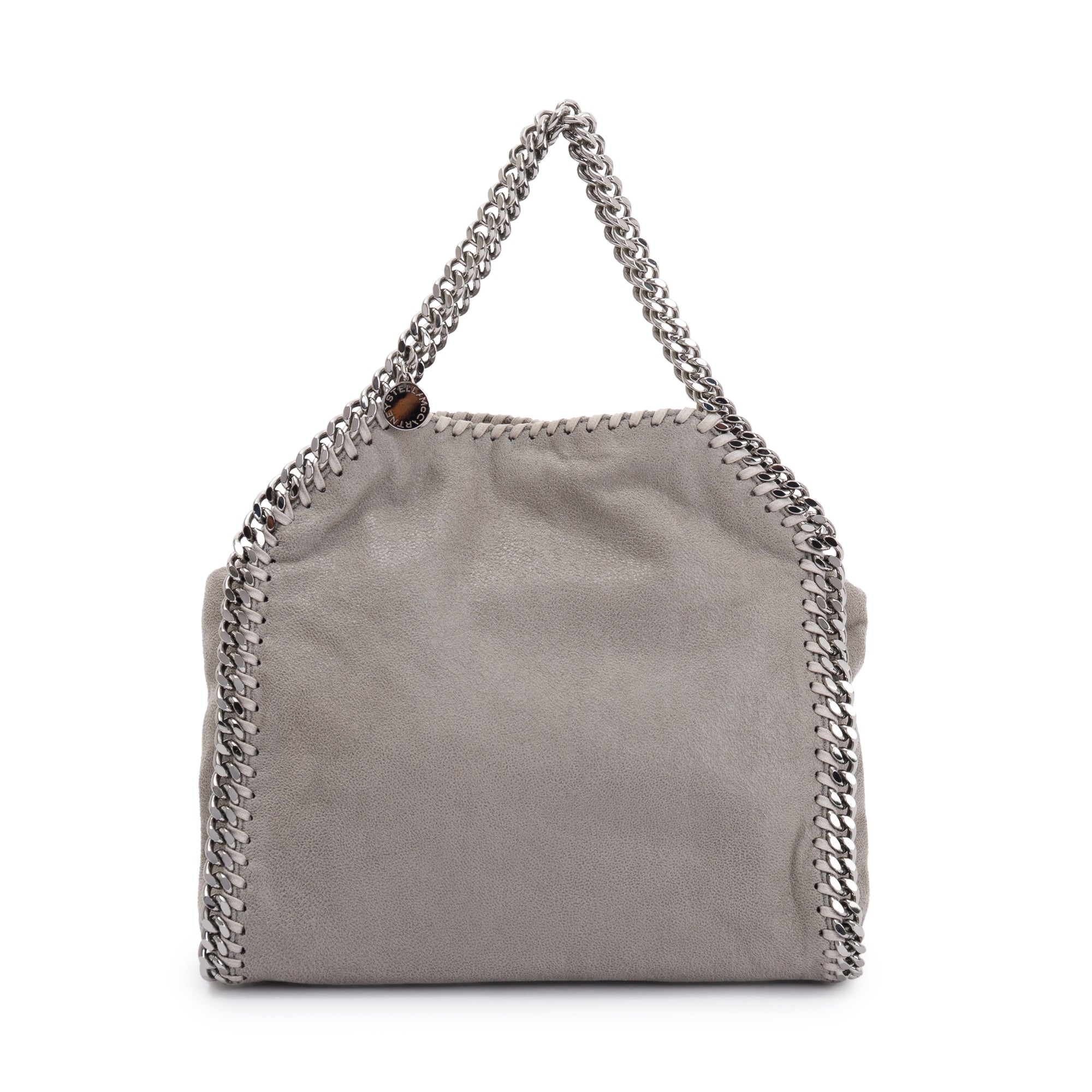 Stella McCartney Grey Shaggy Deer Mini Falabella Tote Bag