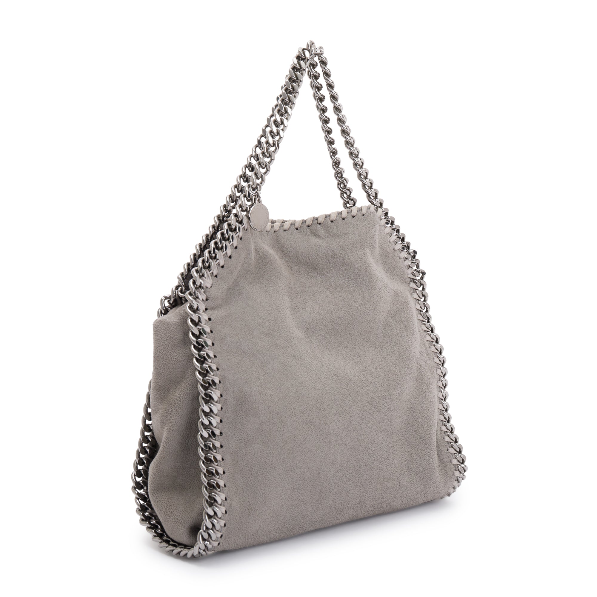 Stella McCartney Grey Shaggy Deer Mini Falabella Tote Bag