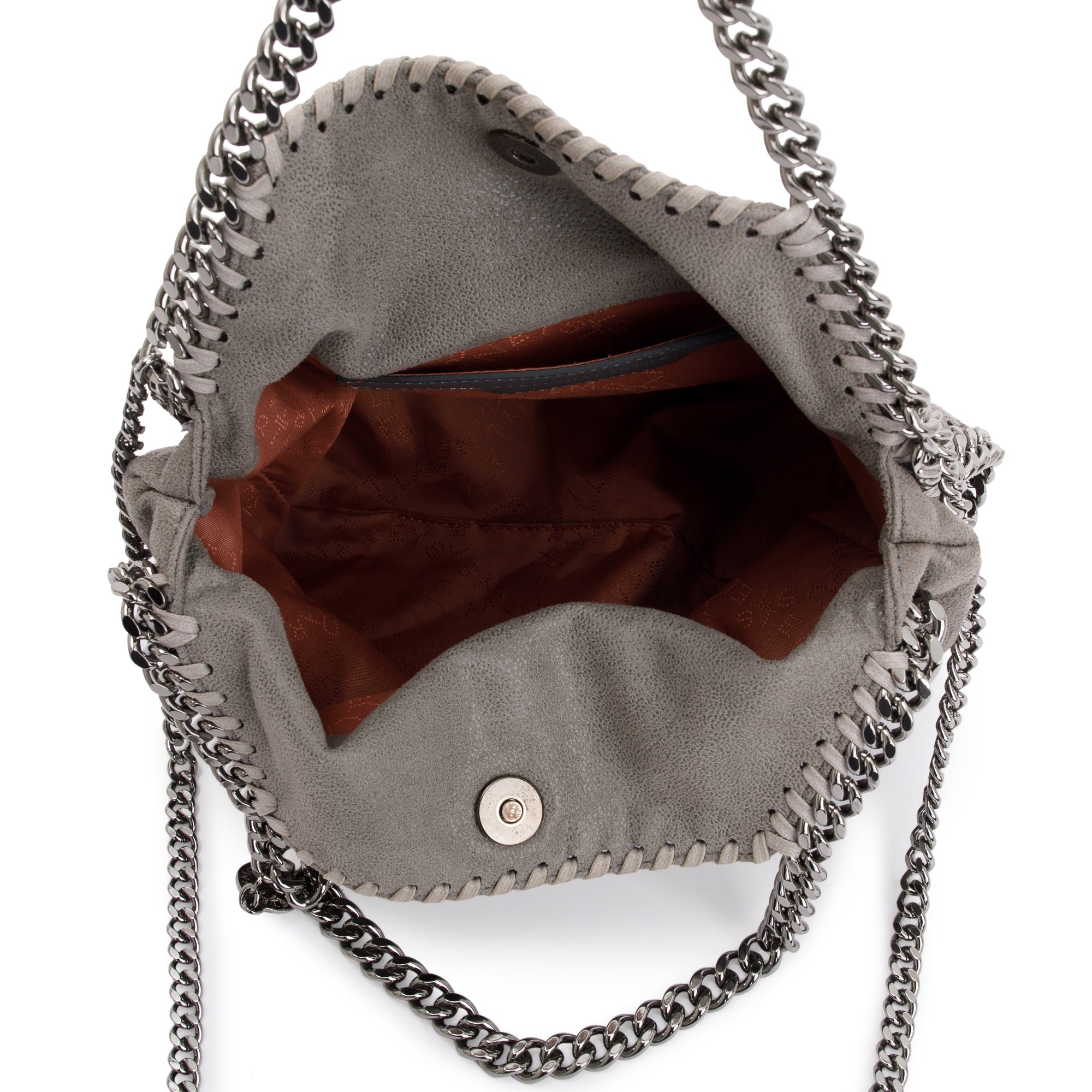 Stella McCartney Grey Shaggy Deer Mini Falabella Tote Bag