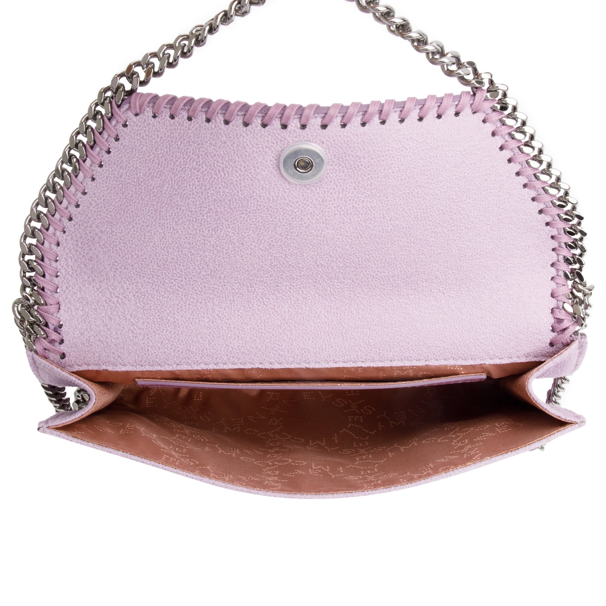 Stella McCartney Purple Matte Shaggy Deerskin Vegan Wallet Crossbody