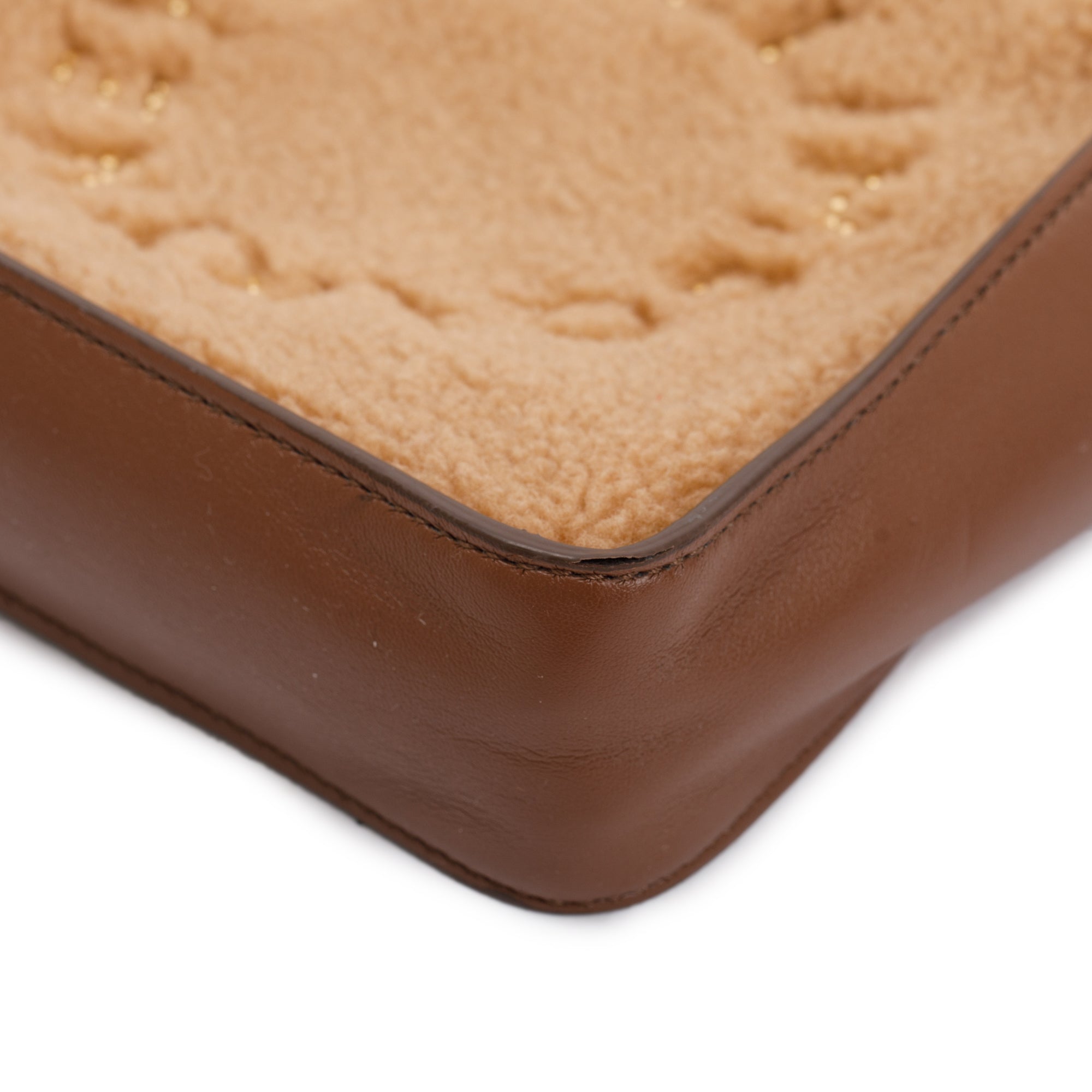 Stella McCartney Vegetarian Trim Shearling Mini Crossbody Bag