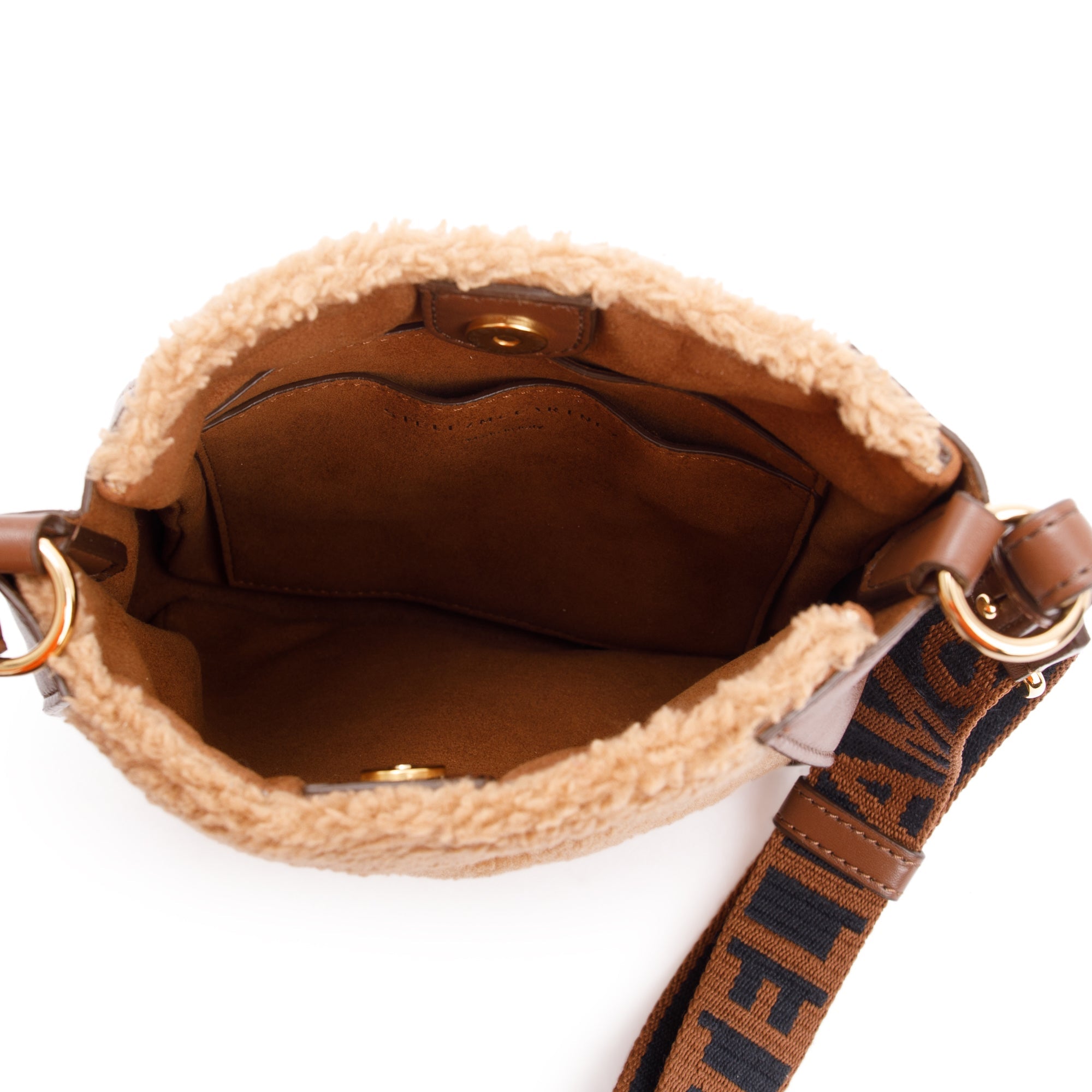 Stella McCartney Vegetarian Trim Shearling Mini Crossbody Bag