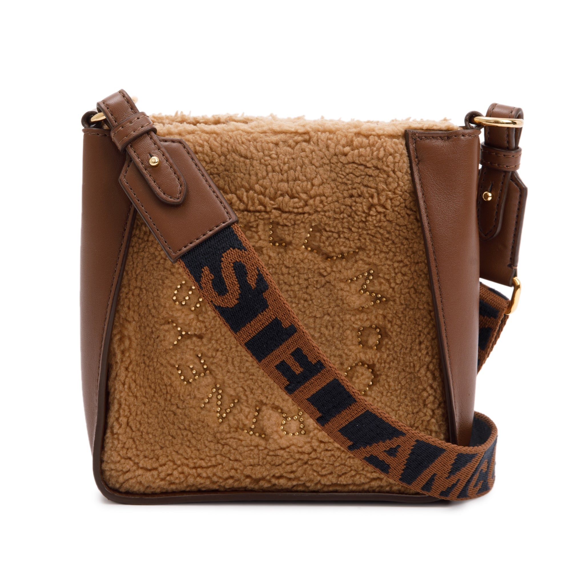 Stella McCartney Vegetarian Trim Shearling Mini Crossbody Bag