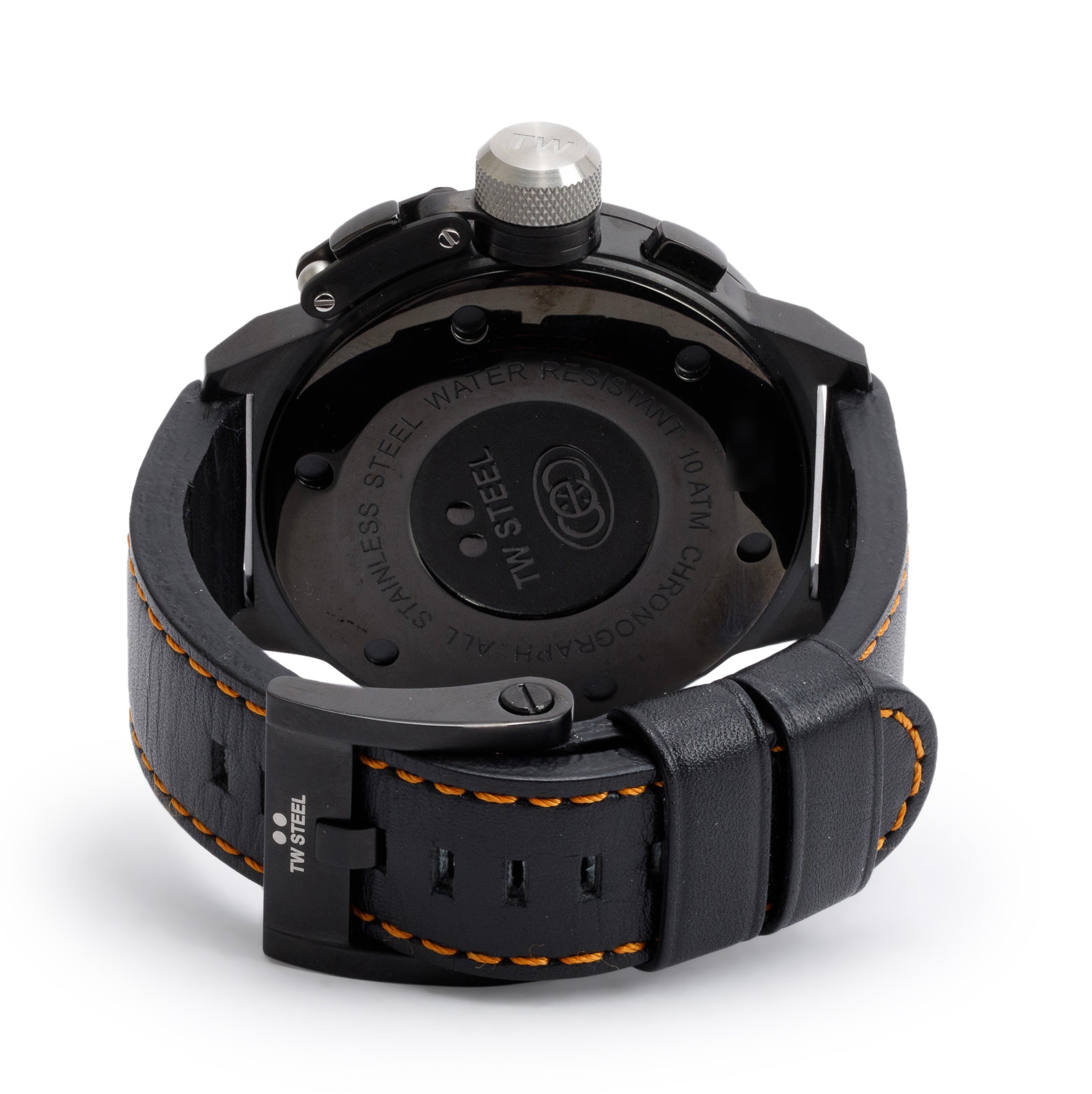 TW Steel Black Ion Plated Stainless Steel CEO Canteen 50 MM Chronograph Quartz Watch