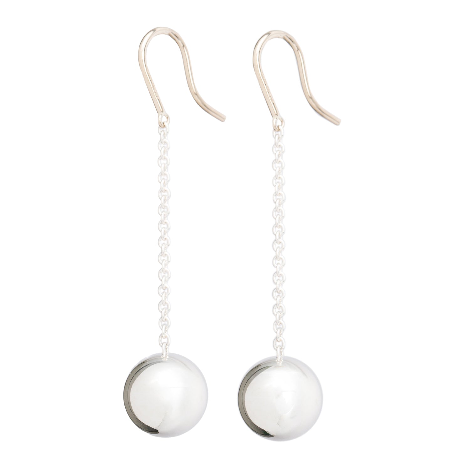 Tiffany & Co. Sterling Silver HardWear Ball Drop Earrings