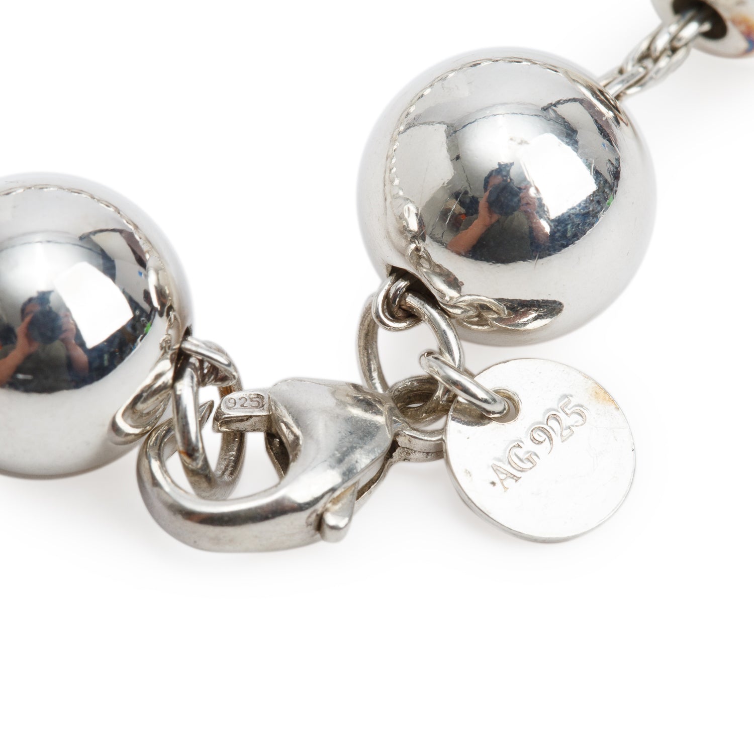 Tiffany & Co. Sterling Silver 10 MM HardWear Ball Bracelet