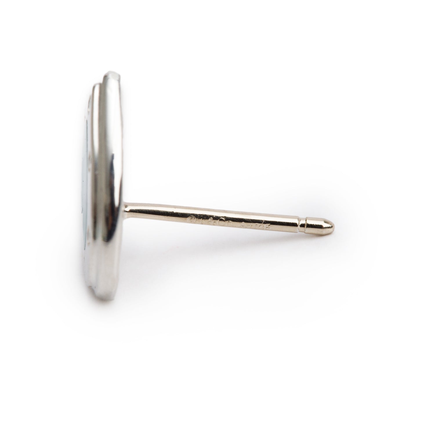 Tiffany & Co. Sterling Silver Return to Tiffany Love Tiffany Blue Heart Stud Earrings