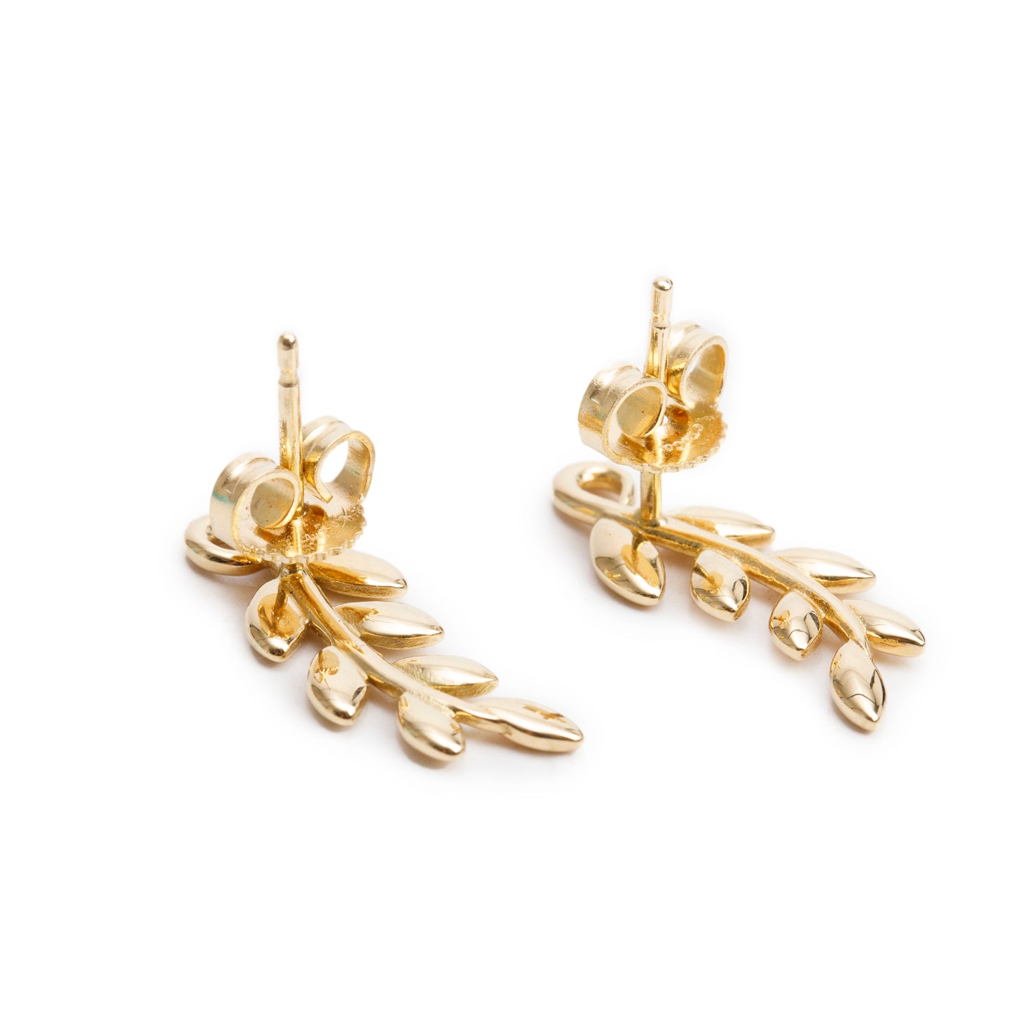 Tiffany & Co. Paloma Picasso 18k Yellow Olive Leaf Climber Earrings w/ Box