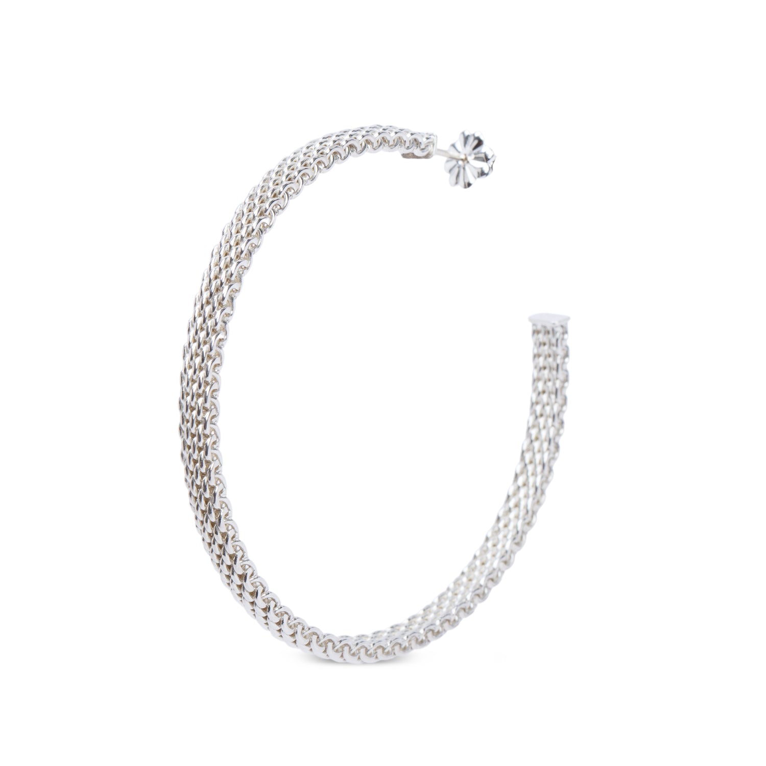 Tiffany & Co. Sterling Silver Somerset Large Hoop Earrings