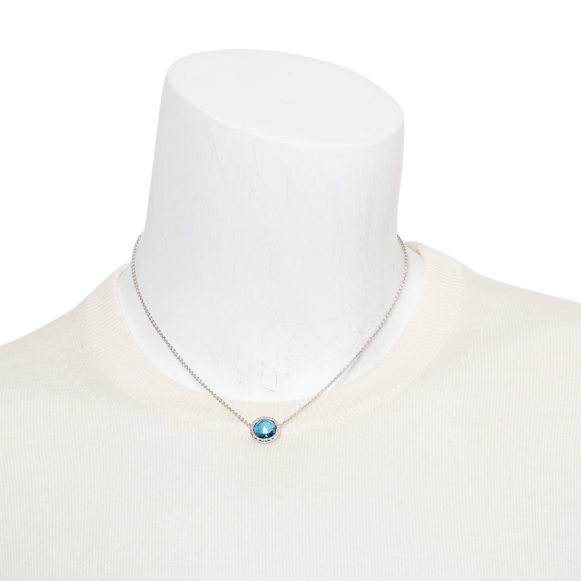 Tacori Sterling Silver & 18k Yellow Gold London Blue Topaz Islands Rain Pendant Necklace