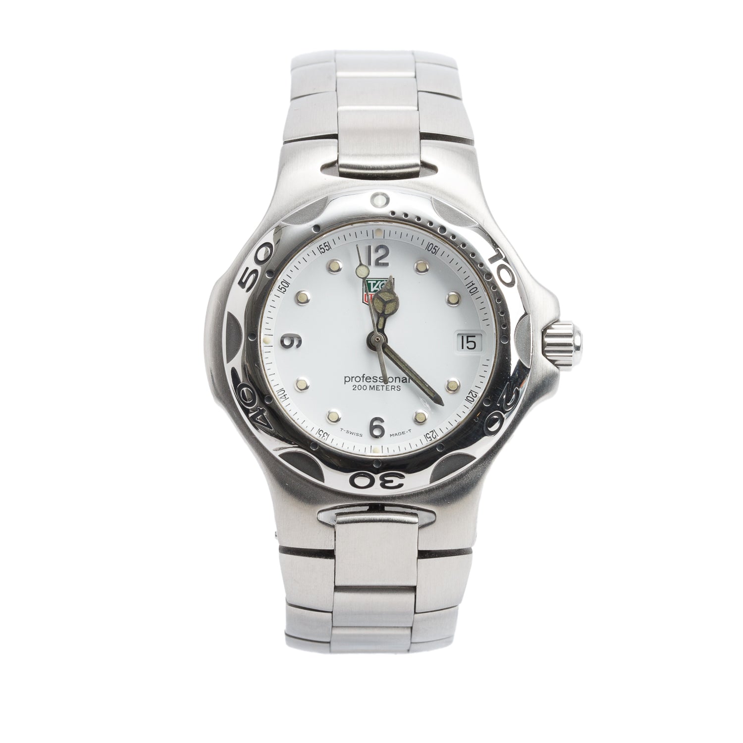 Tag Heuer Stainless Steel Kirium 38 MM Quartz Watch White Dial WL1210