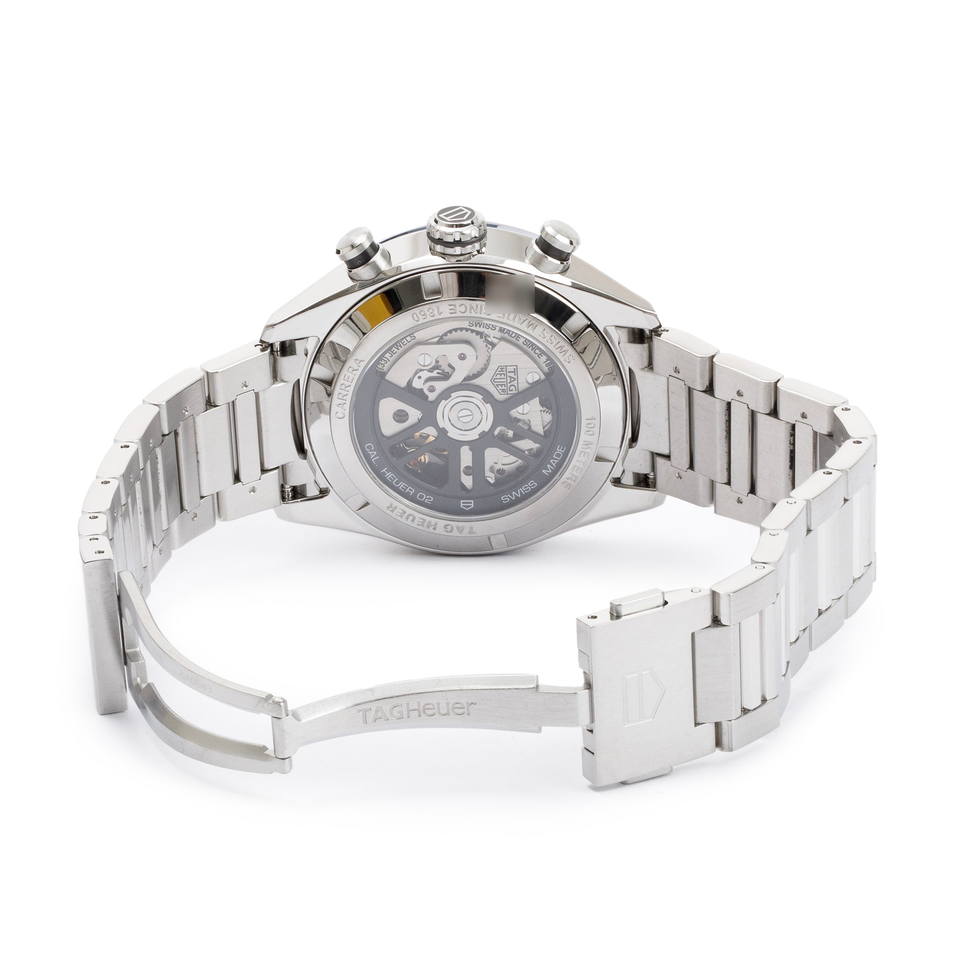 Tag Heuer 2020 Stainless Steel & Ceramic Carrera 43 MM Chronograph Automatic Watch w/ Box & Papers