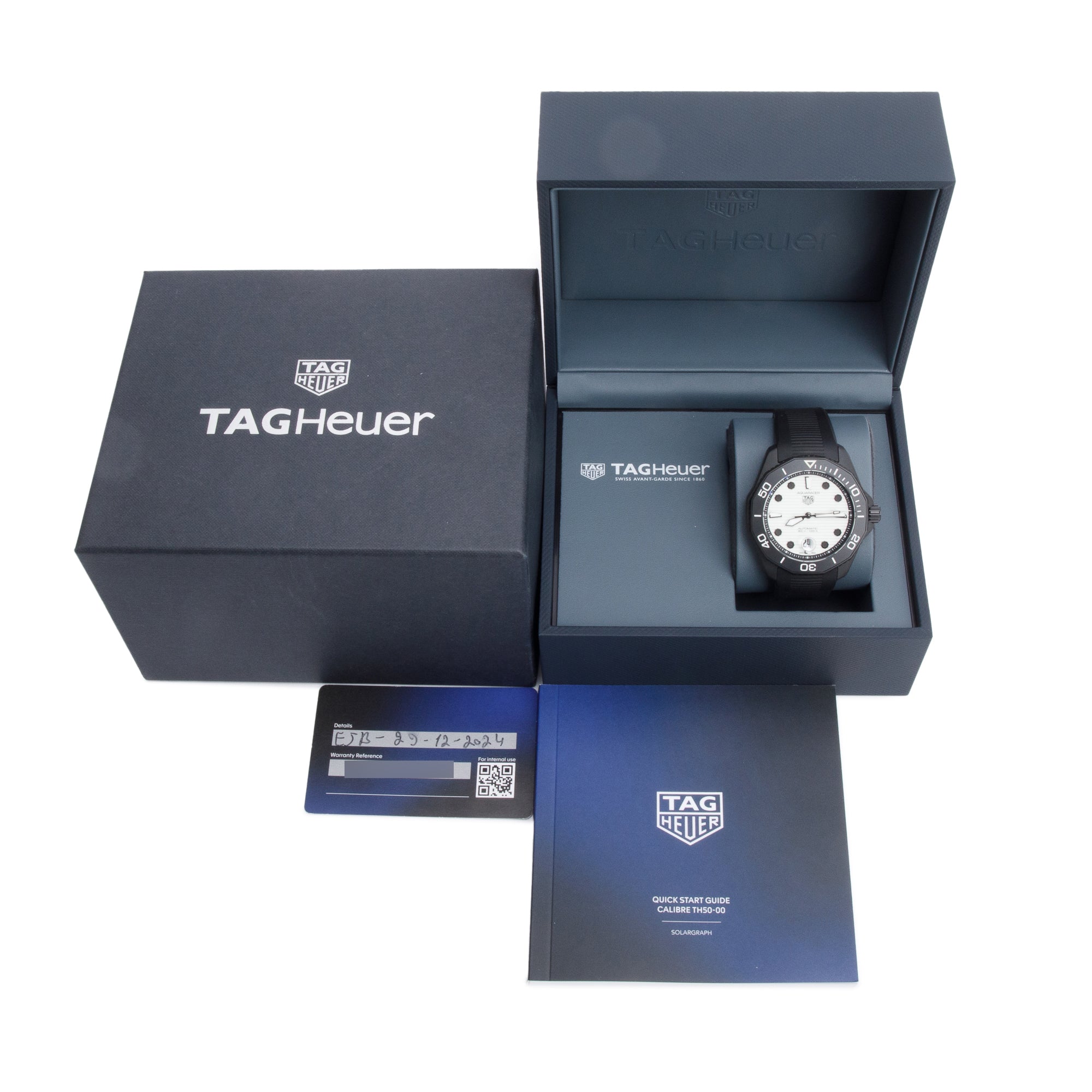 Tag Heuer 2024 DLC Coated Stainless Steel Aquaracer Professional 300M Date Night Diver 43 MM Automatic Watch WBP201D w/ Box & Papers