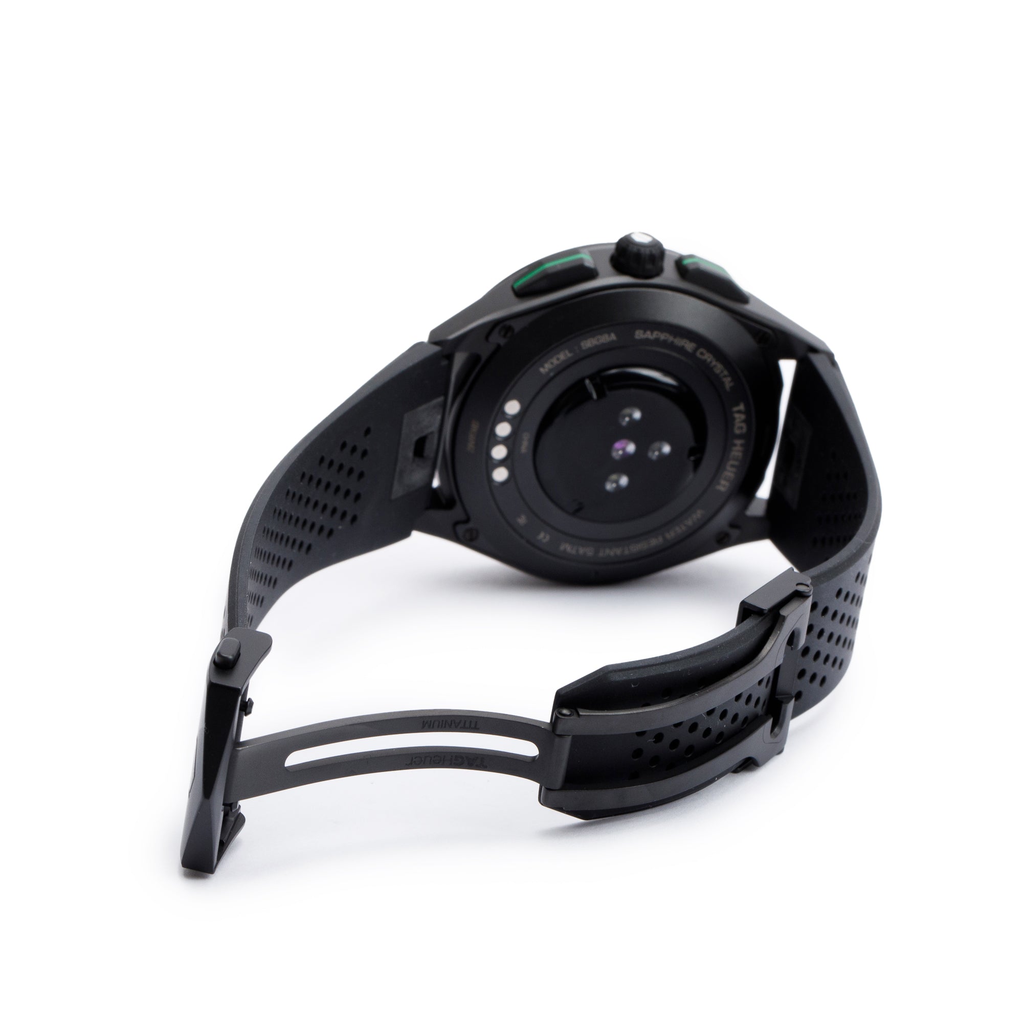 Tag Heuer Black Titanium Connected Golf Edition 45 MM Digital Watch SBG8A82 w/ Charger