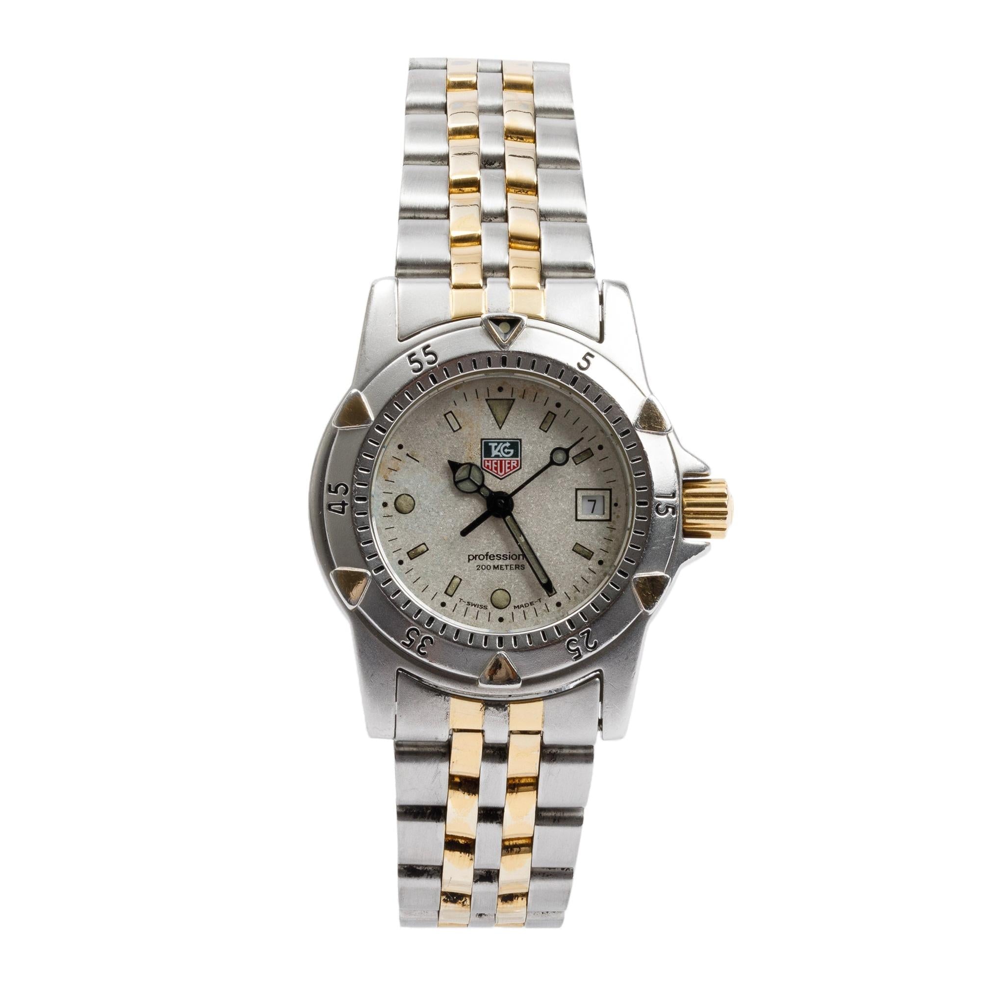 Tag Heuer Gold Plated & Stainless Steel 1500 Series Professional 28 MM Watch