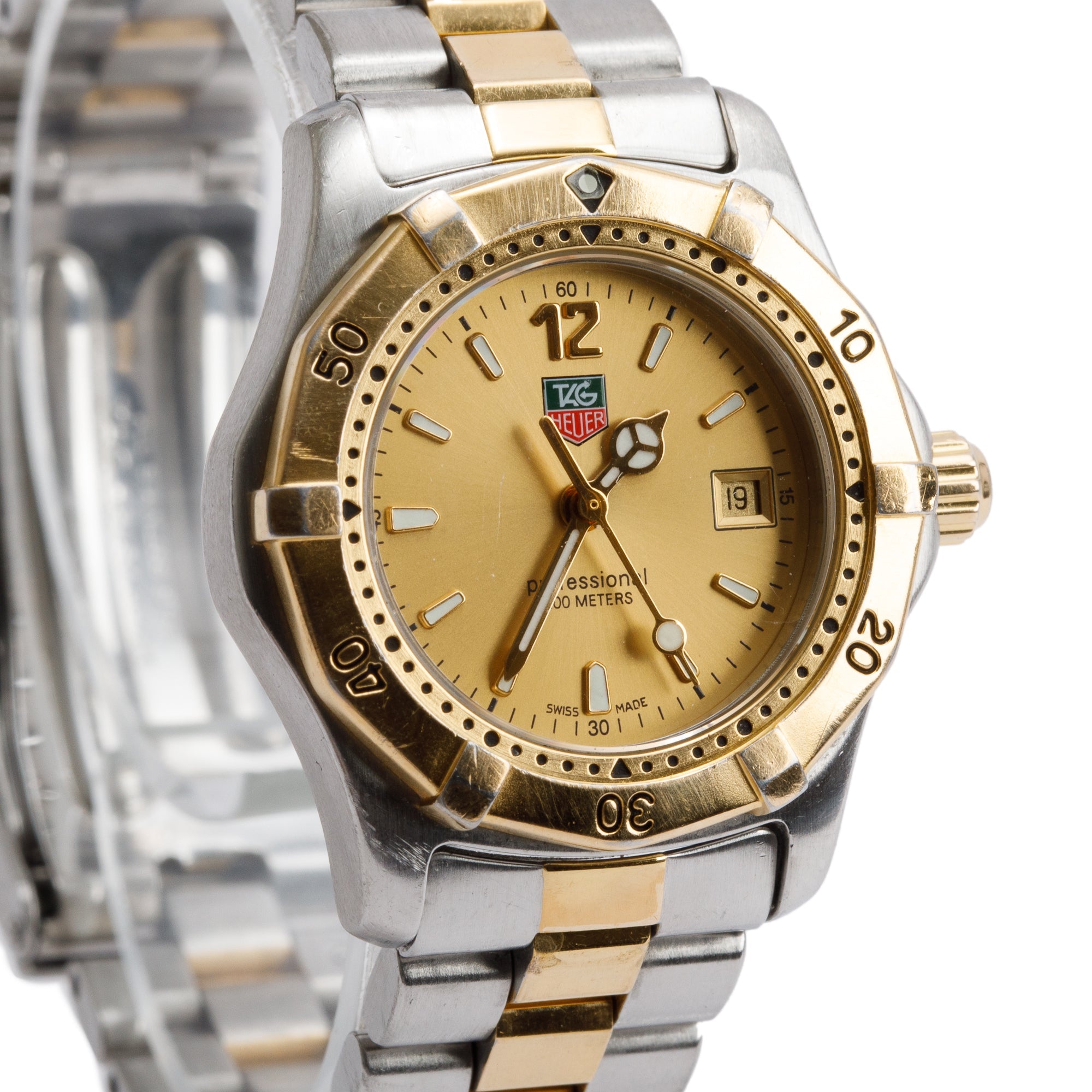 Tag Heuer Gold Plated & Stainless Steel Professional 200 Meters 28 MM Watch WK1321-0