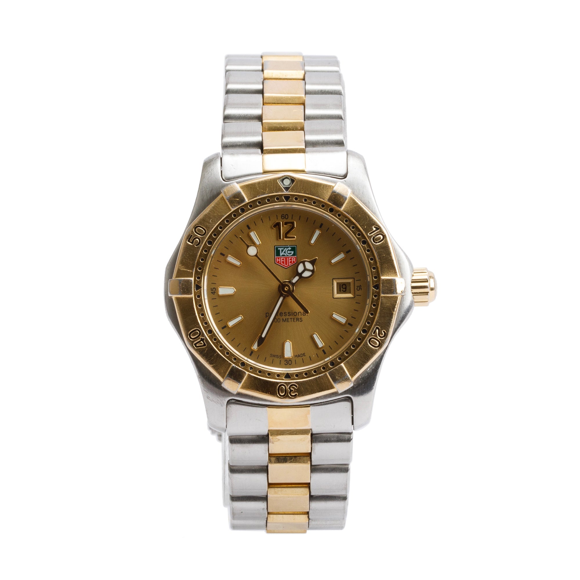 Tag Heuer Gold Plated & Stainless Steel Professional 200 Meters 28 MM Watch WK1321-0