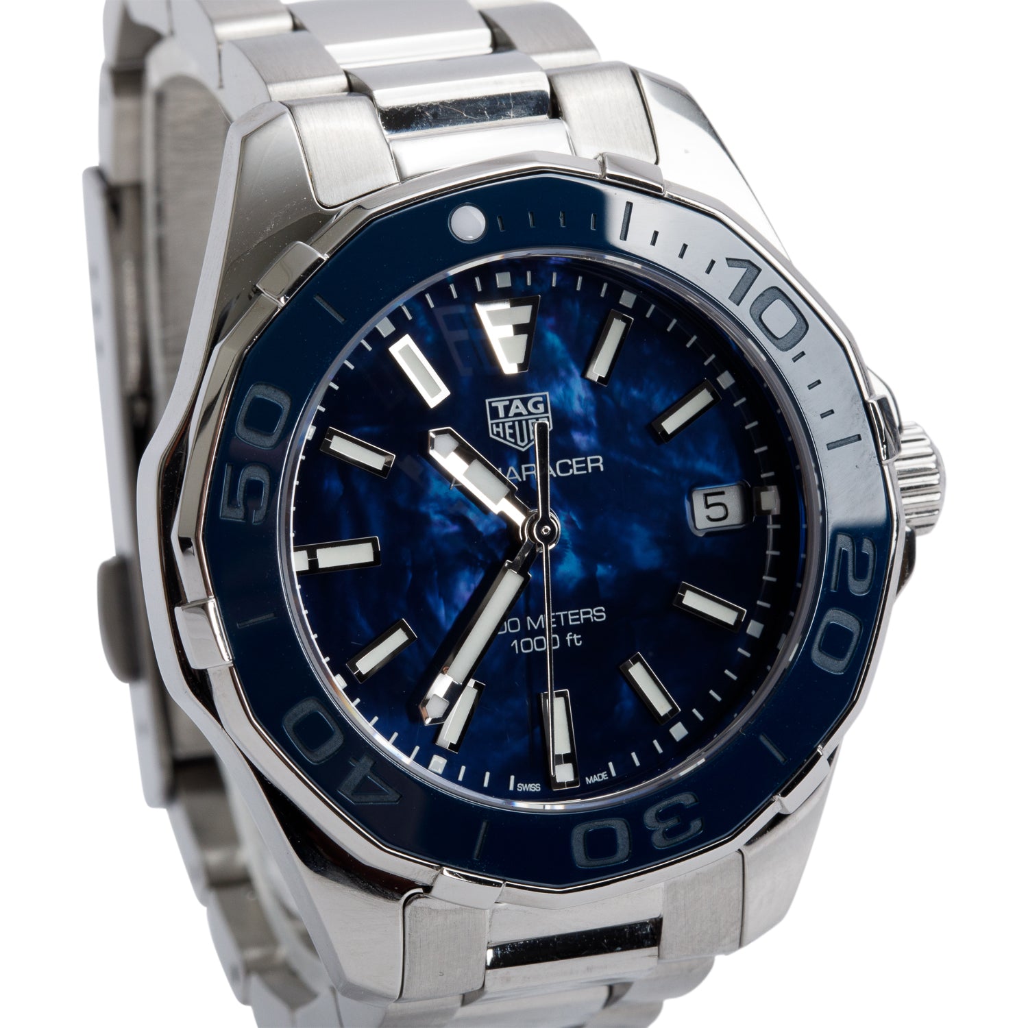 Tag Heuer Stainless Steel Aquaracer 35 MM Quartz Watch WAY131S