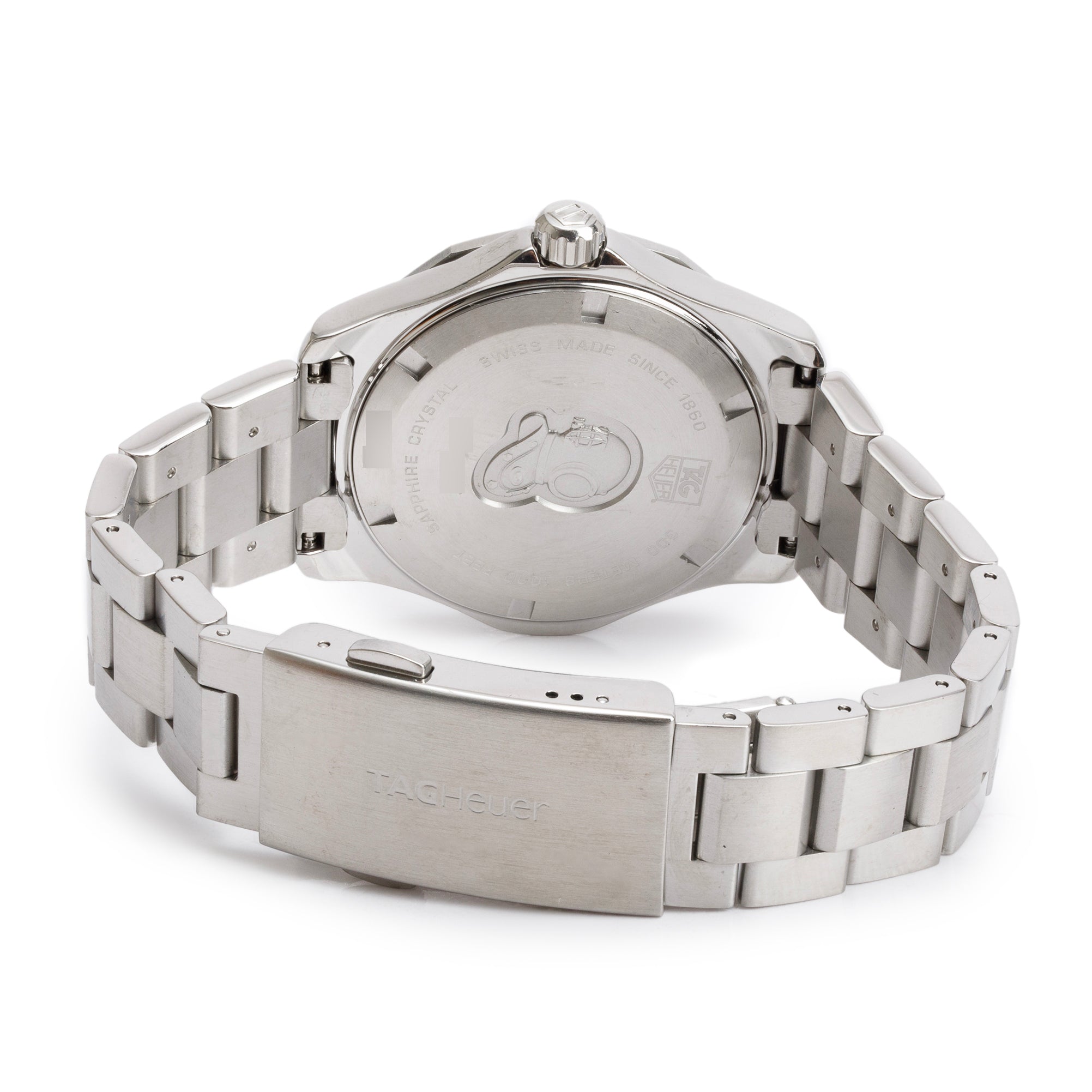 Tag Heuer Stainless Steel Aquaracer 39 MM Blue Dial Quartz Watch WAP1112