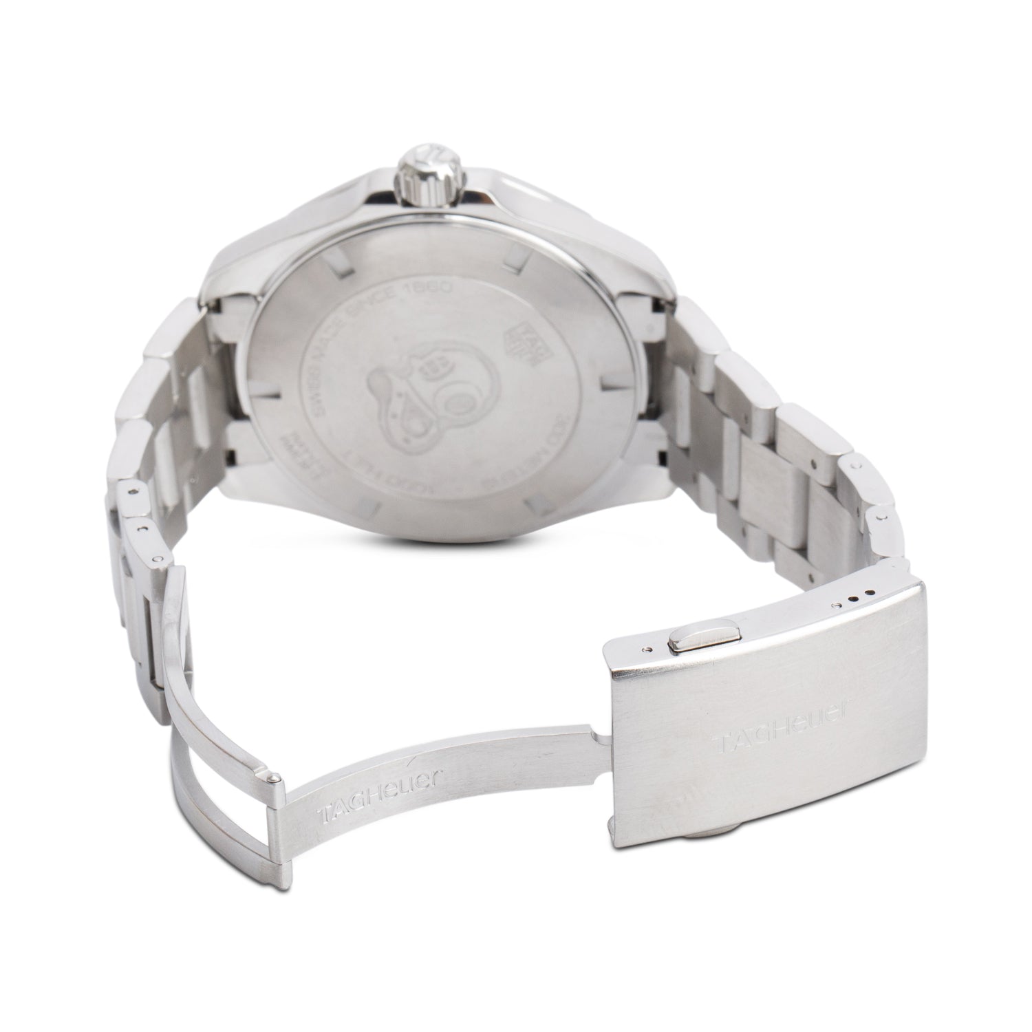 Tag Heuer Stainless Steel Aquaracer 43 MM Quartz Watch WAY101C Blue Dial w/ Box & Papers